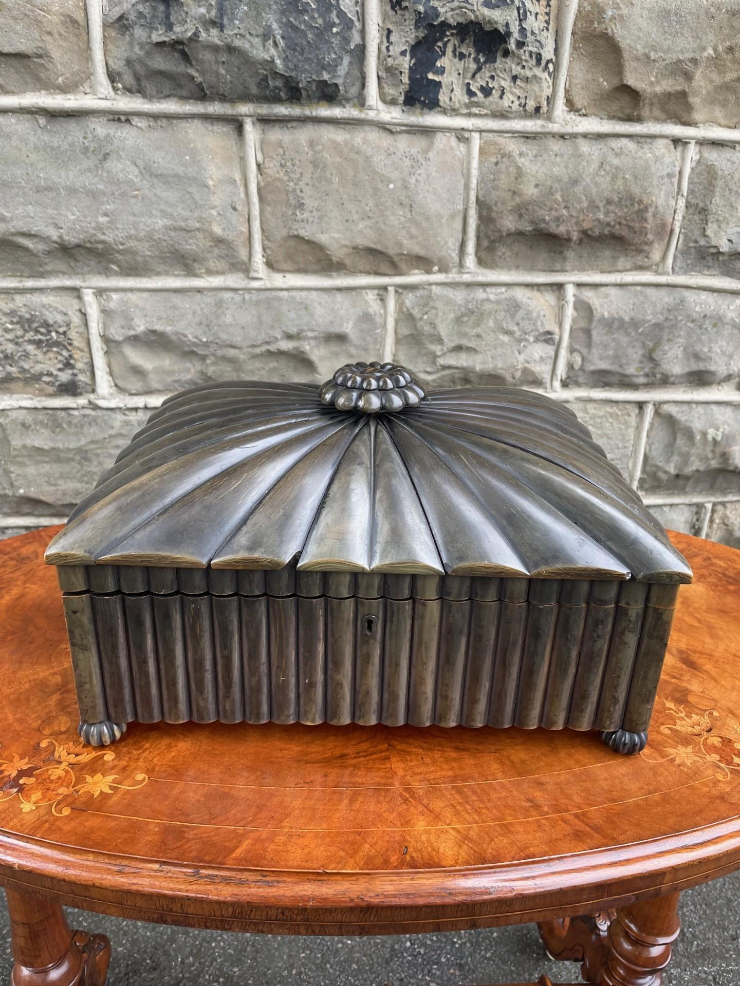 Regency Horn Work Box Sewing Box (1 of 16)