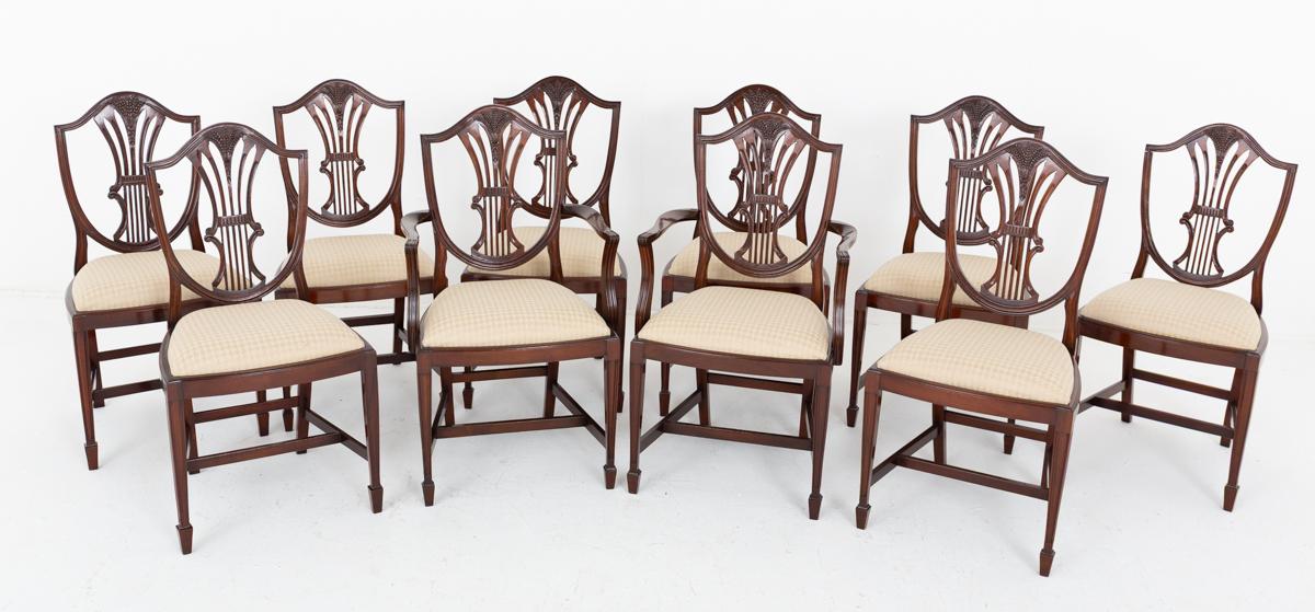 Set of 10 Mahogany Hepplewhite Style Dining Chairs (1 of 10) Set of 10 Mahogany Hepplewhite Style Dining Chairs (1 of 10)