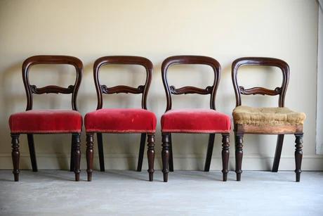 Set 4 Victorian Dining Chairs (1 of 10)