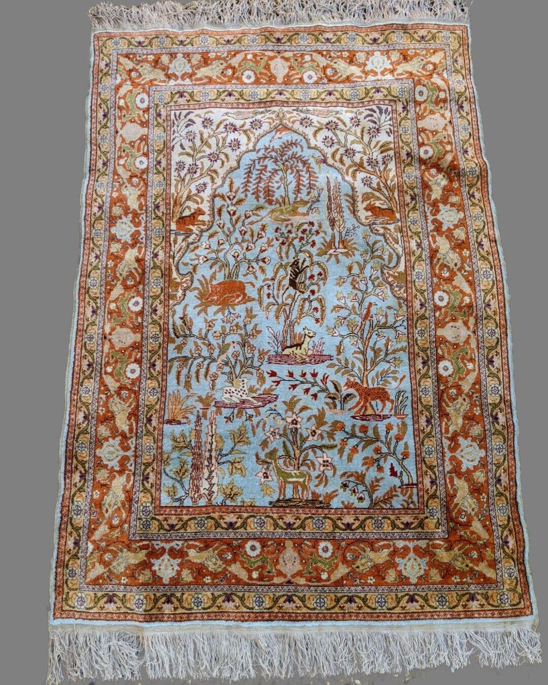 Fine Antique Kayseri Silk Prayer Rug (1 of 12) Fine Antique Kayseri Silk Prayer Rug (1 of 12)