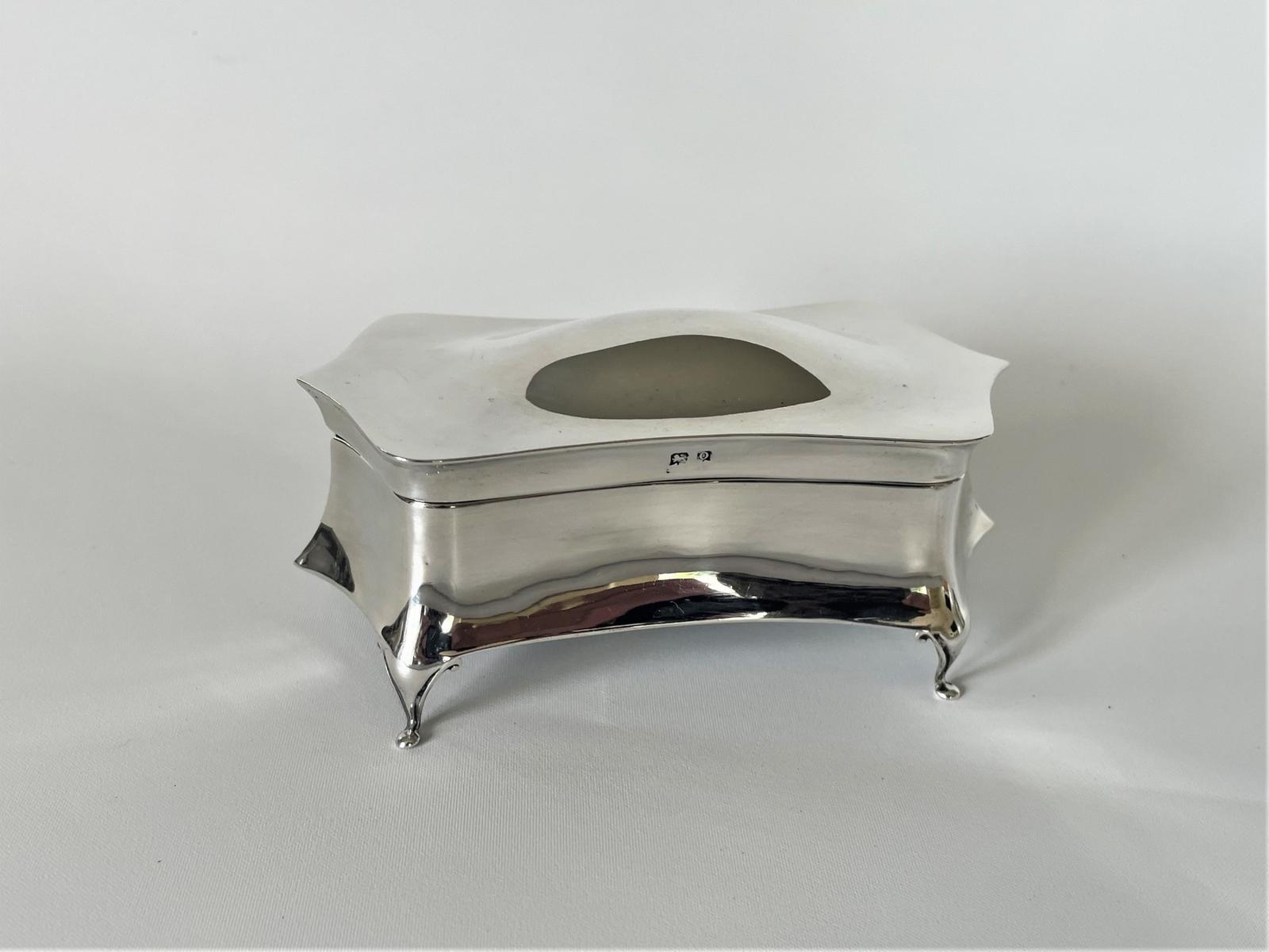 George V Stylish Silver Cufflinks / Trinket Box (1 of 9)