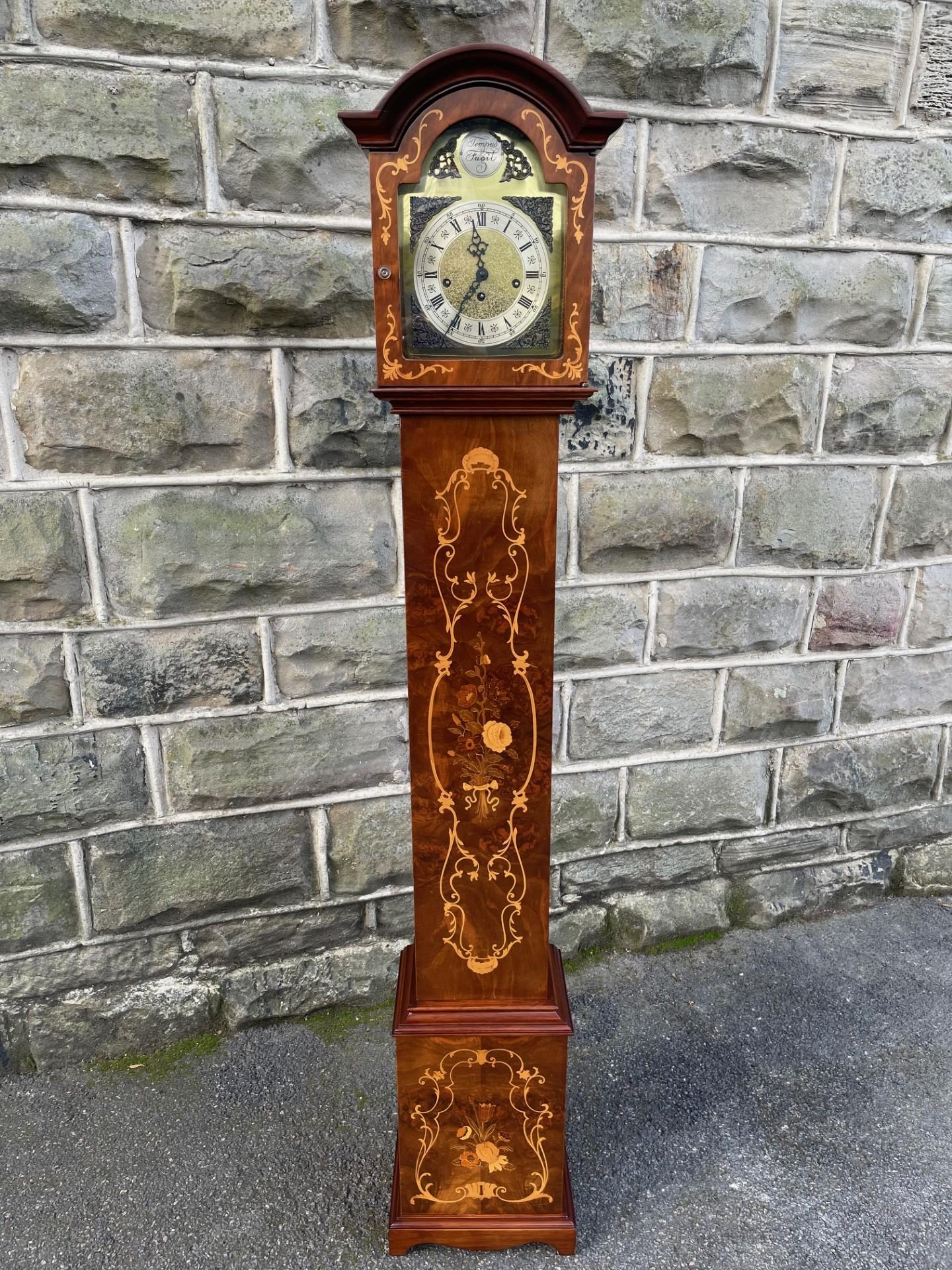 Quality Inlaid Burr Walnut Granddaughter Clock (1 of 12) Quality Inlaid Burr Walnut Granddaughter Clock (1 of 12)