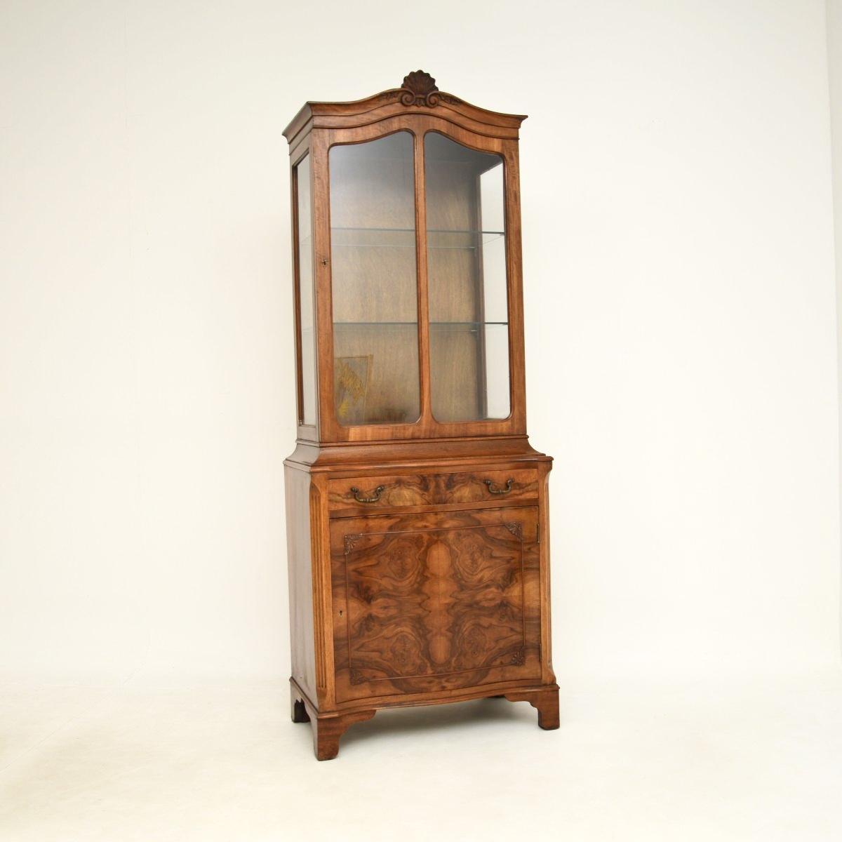 Antique Burr Walnut Display Cabinet (1 of 8) Antique Burr Walnut Display Cabinet (1 of 8)