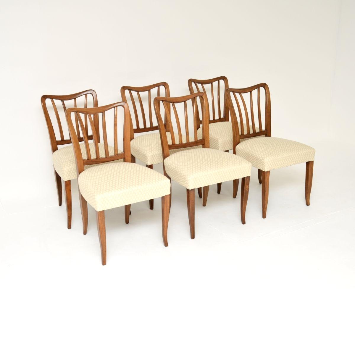 Set of Six Vintage Italian Midcentury Walnut Dining Chairs (1 of 10) Set of Six Vintage Italian Midcentury Walnut Dining Chairs (1 of 10)