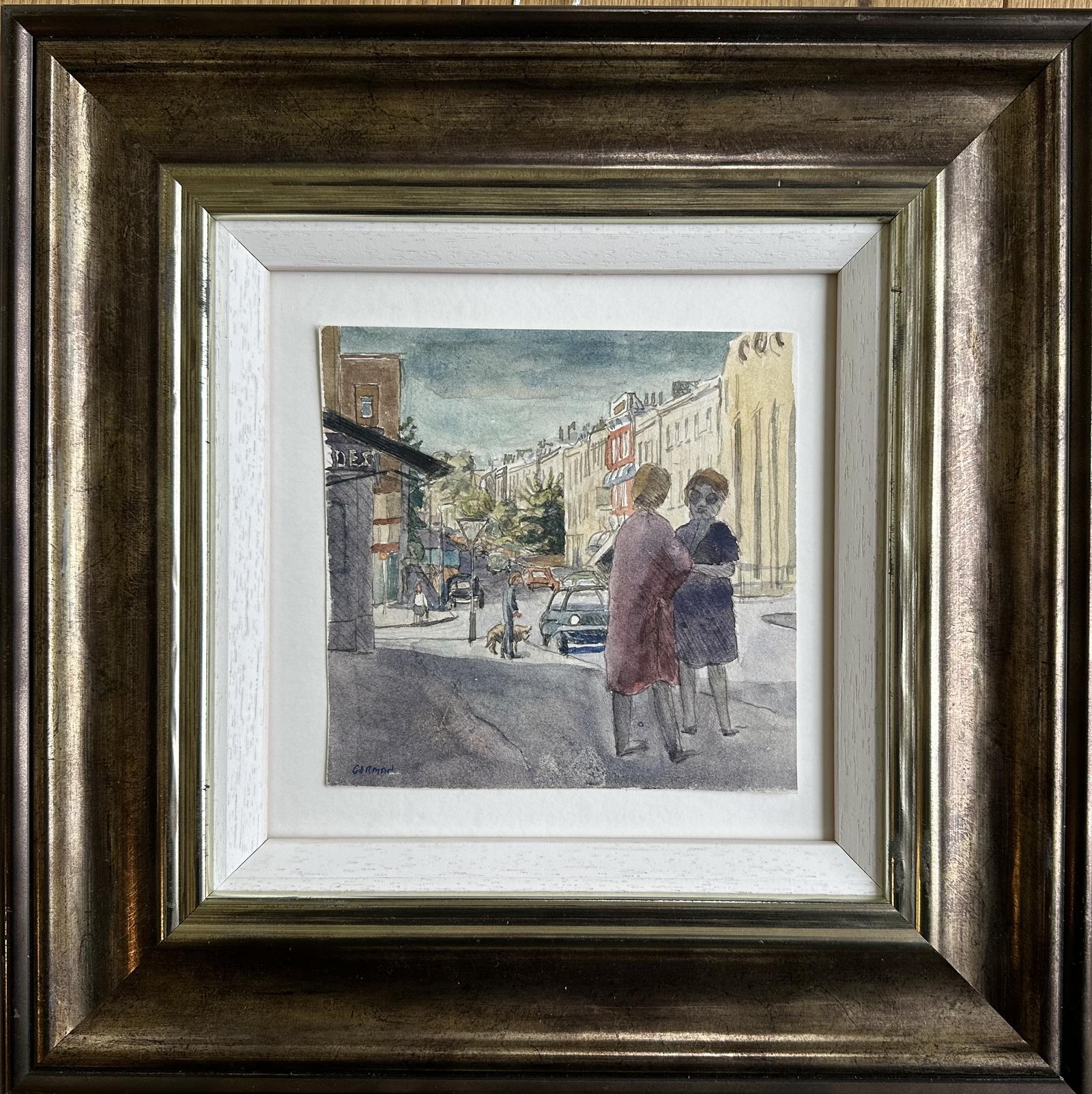 Original Watercolour '2 Glasgow Ladies' by James Gorman 1931-2005. Framed.signed and Dated Verso June 80 (1 of 3)