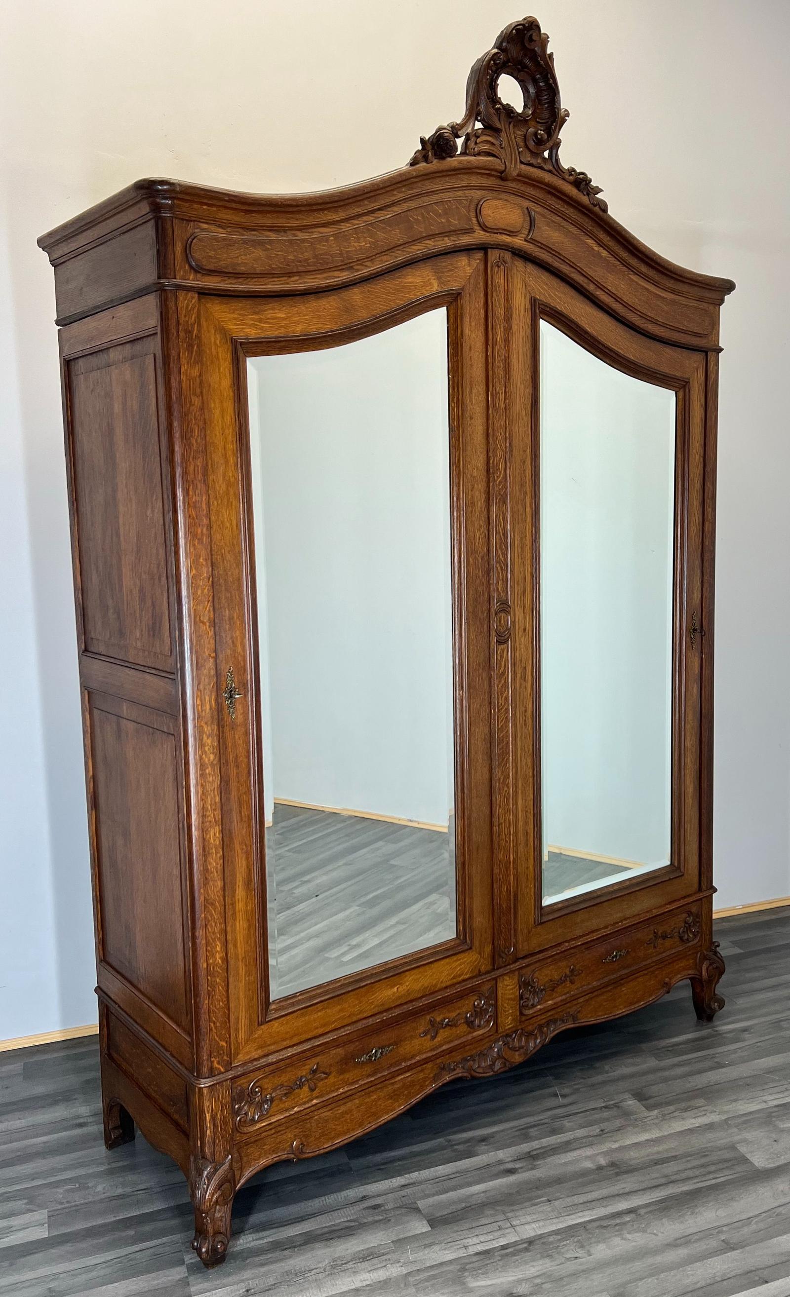 Impressive Antique French Armoire Wardrobe with Mirrors (1 of 14) Impressive Antique French Armoire Wardrobe with Mirrors (1 of 14)