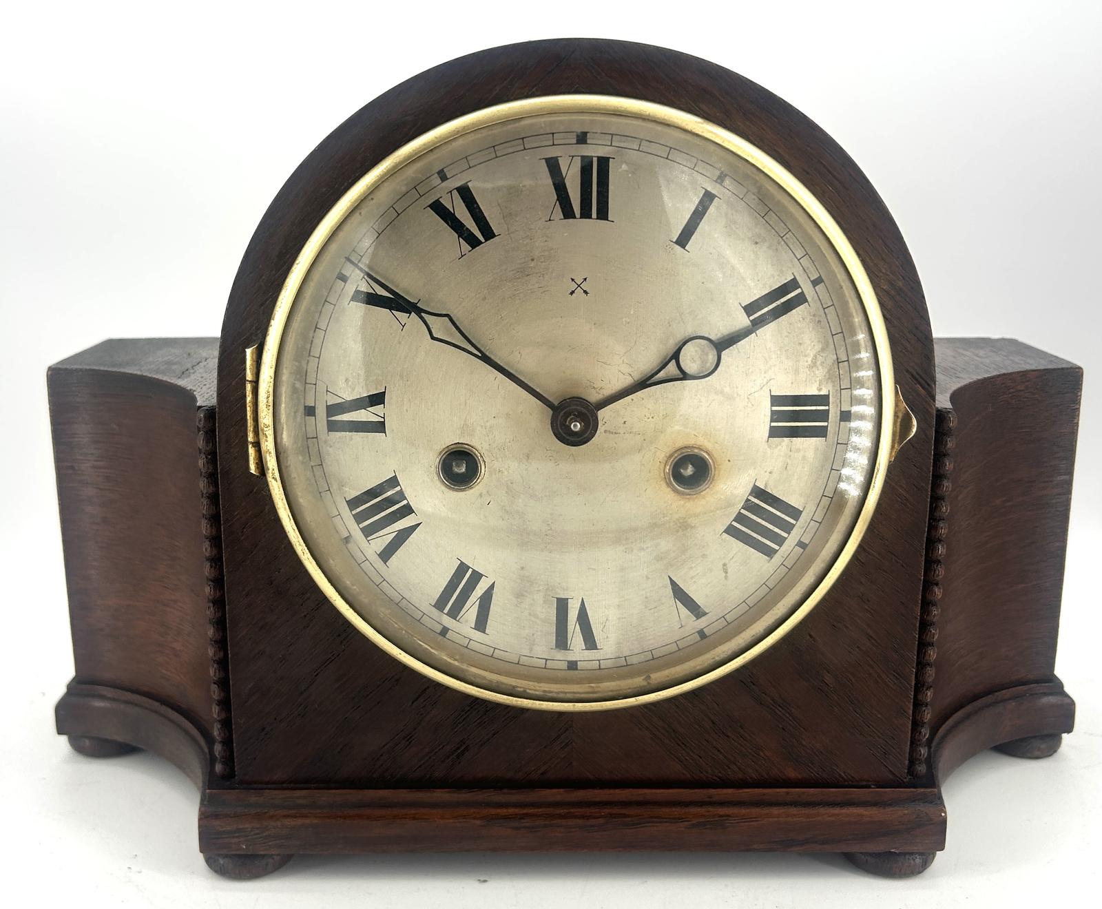 Lovely Arts & Crafts Edwardian Mantle Clock – HAC Movement -  Ca 1905 (1 of 9)