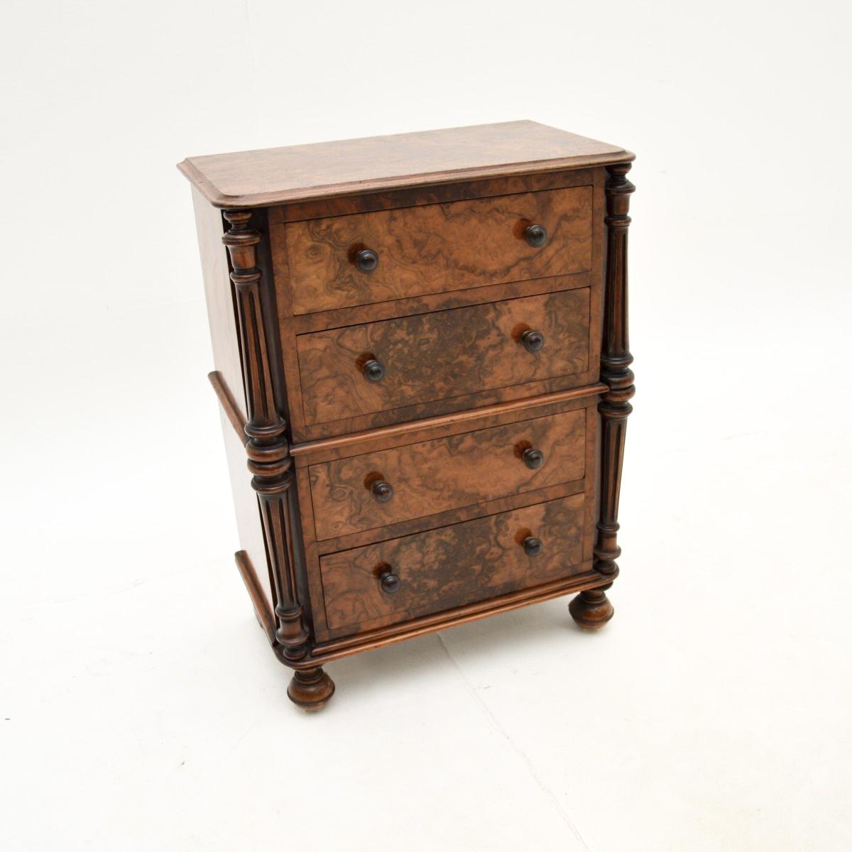 Antique Victorian Burr Walnut Specimen Chest of Drawers (1 of 9)