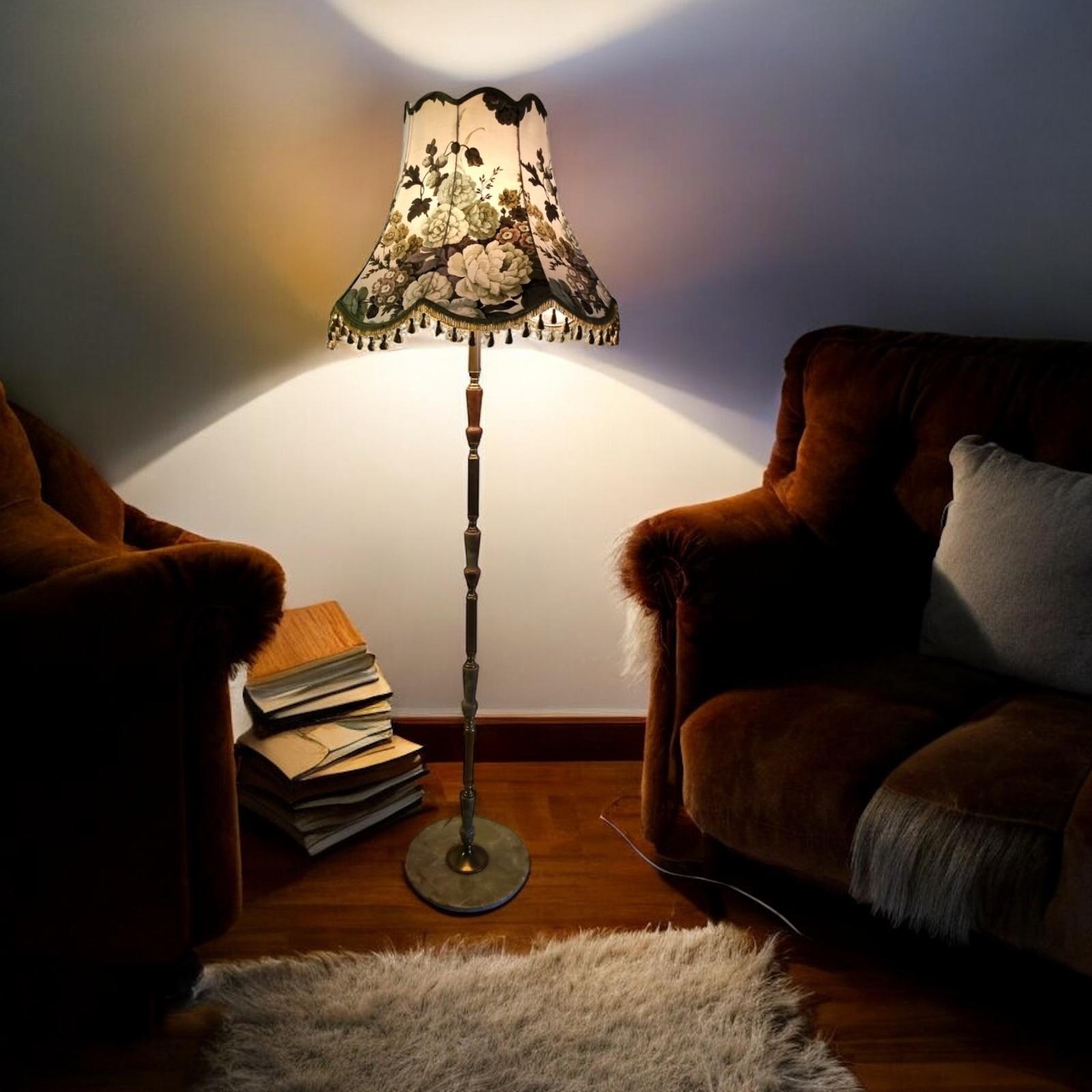 Onyx & Brass Floor Lamp / Made in England c.1930 (1 of 9)