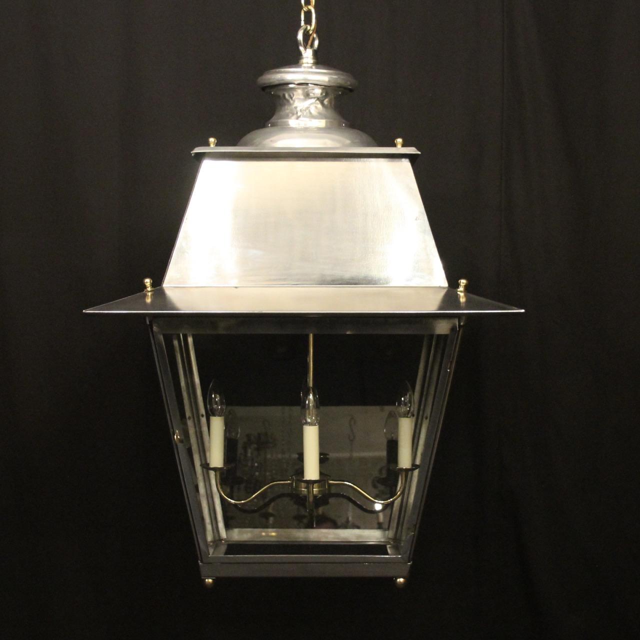 Large Oversized French Steel & Brass Lantern (1 of 10) Large Oversized French Steel & Brass Lantern (1 of 10)
