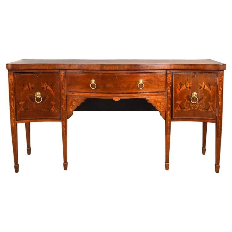 Edwardian Mahogany Inlaid Serpentine Sideboard (1 of 6) Edwardian Mahogany Inlaid Serpentine Sideboard (1 of 6)