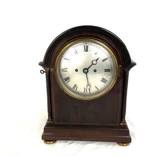 Small Twin Fusee 8 Day Striking Bracket Mantel Clock 19th Century (1 of 14)