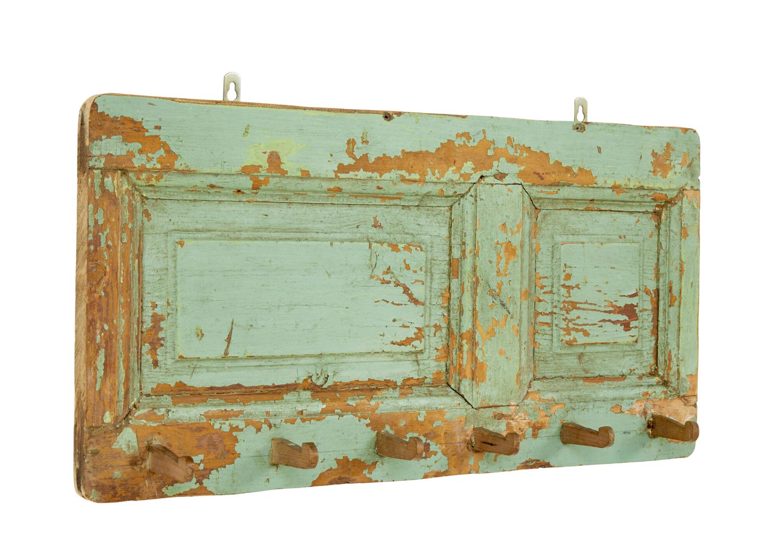 Large Swedish Coat Rack Painted Panel (1 of 5) Large Swedish Coat Rack Painted Panel (1 of 5)