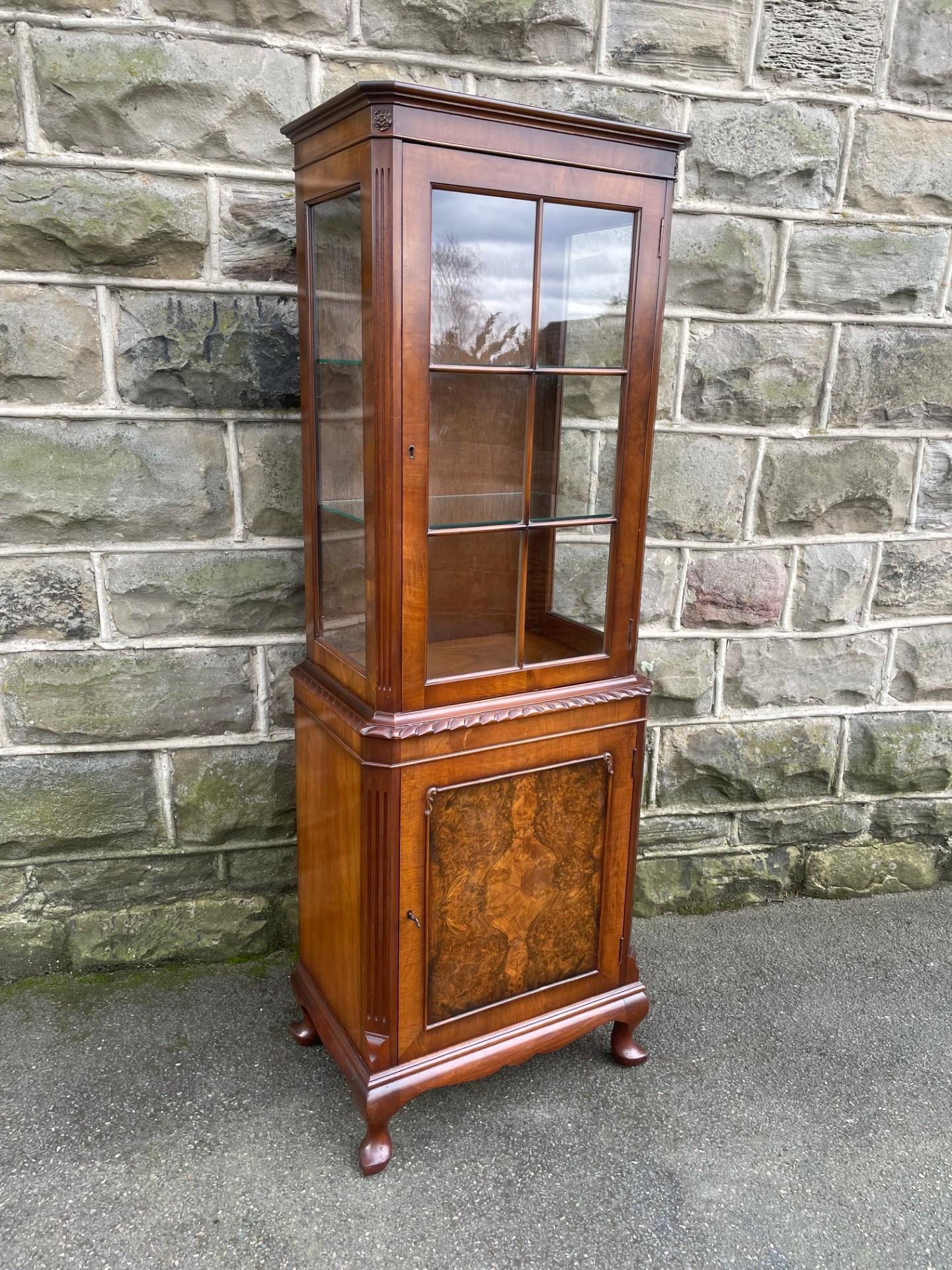 Antique Burr Walnut Cabinet Bookcase (1 of 12) Antique Burr Walnut Cabinet Bookcase (1 of 12)