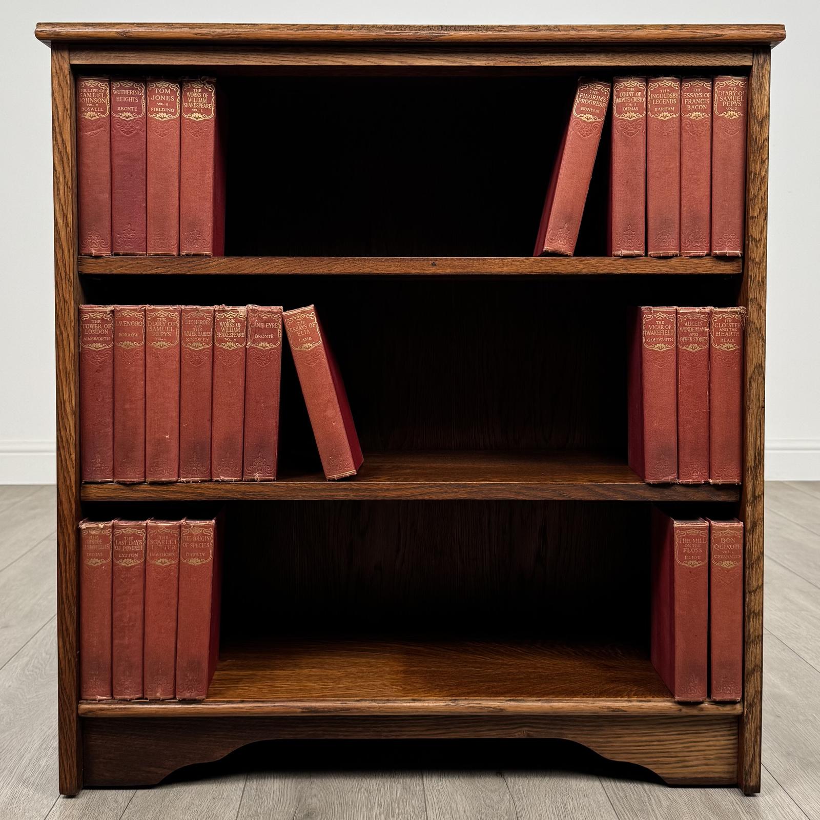 Vintage 20th Century Small Open Bookcase In Oak (1 of 10)