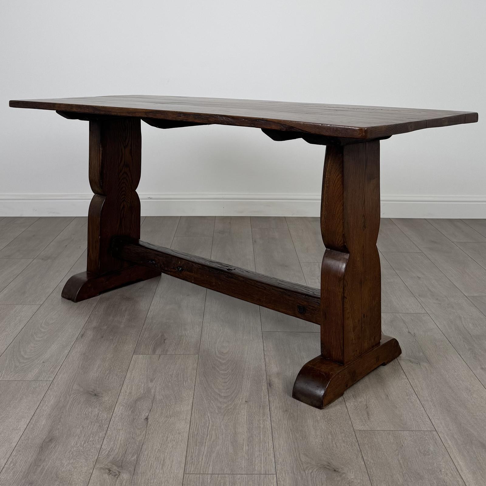 Antique 19th Century Trestle Dining Table in Oak (1 of 7) Antique 19th Century Trestle Dining Table in Oak (1 of 7)