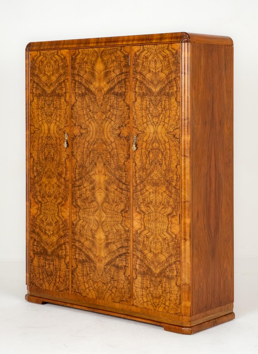 Stunning Burr Walnut Art Deco Wardrobe (1 of 13)