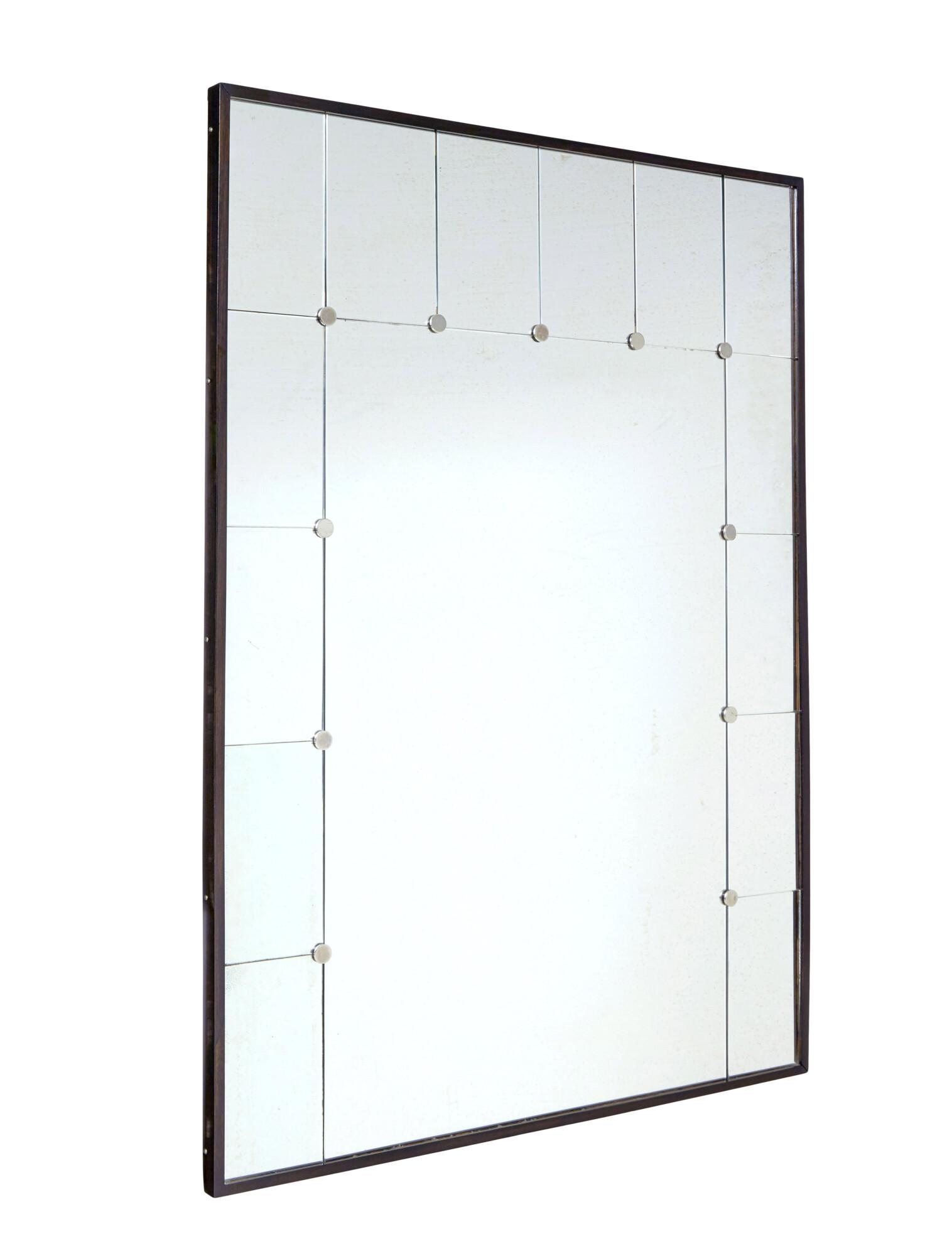 Large Mid Century Swedish Panelled Mirror (1 of 5)