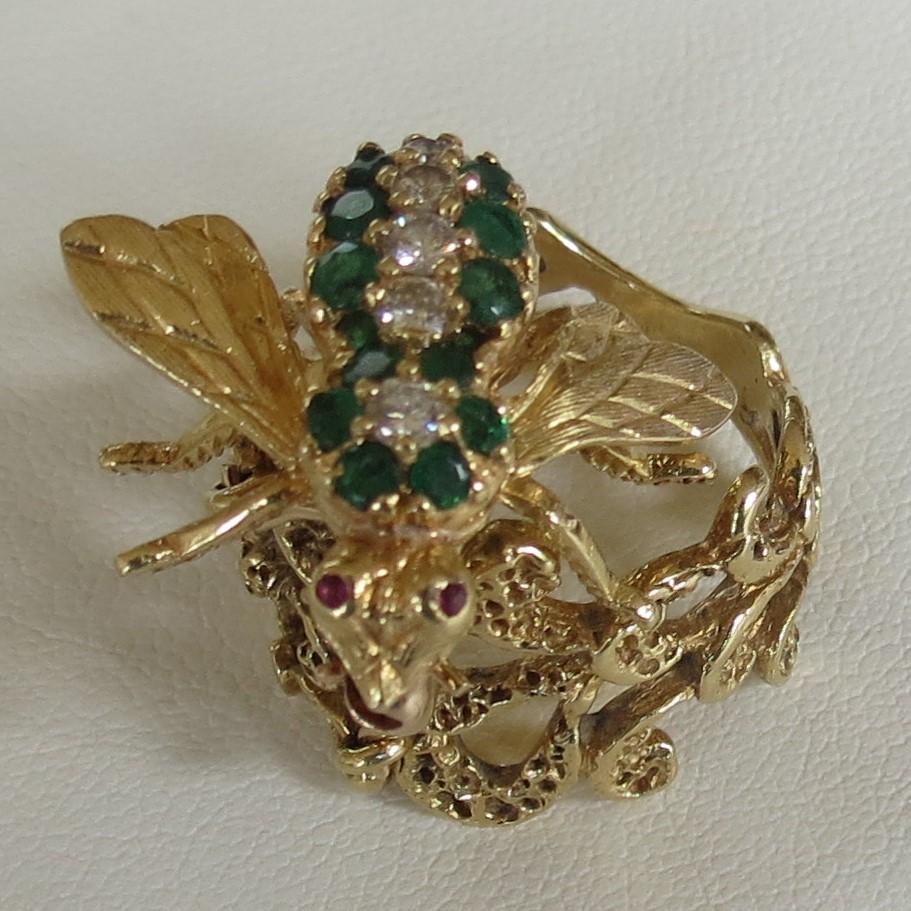 Herbert Rosenthal – Mid-century Bug Brooch and Ring (1 of 8)