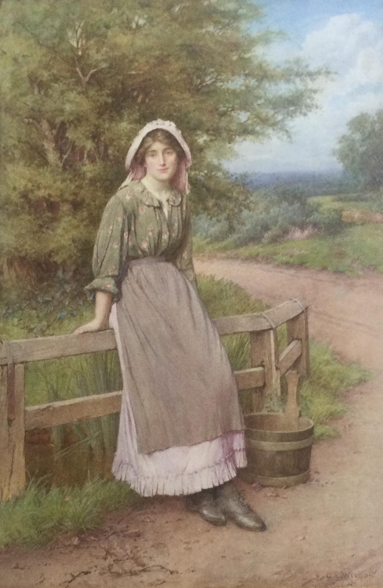 Charles Edward Wilson Watercolour ‘Reflections’ (1 of 4)