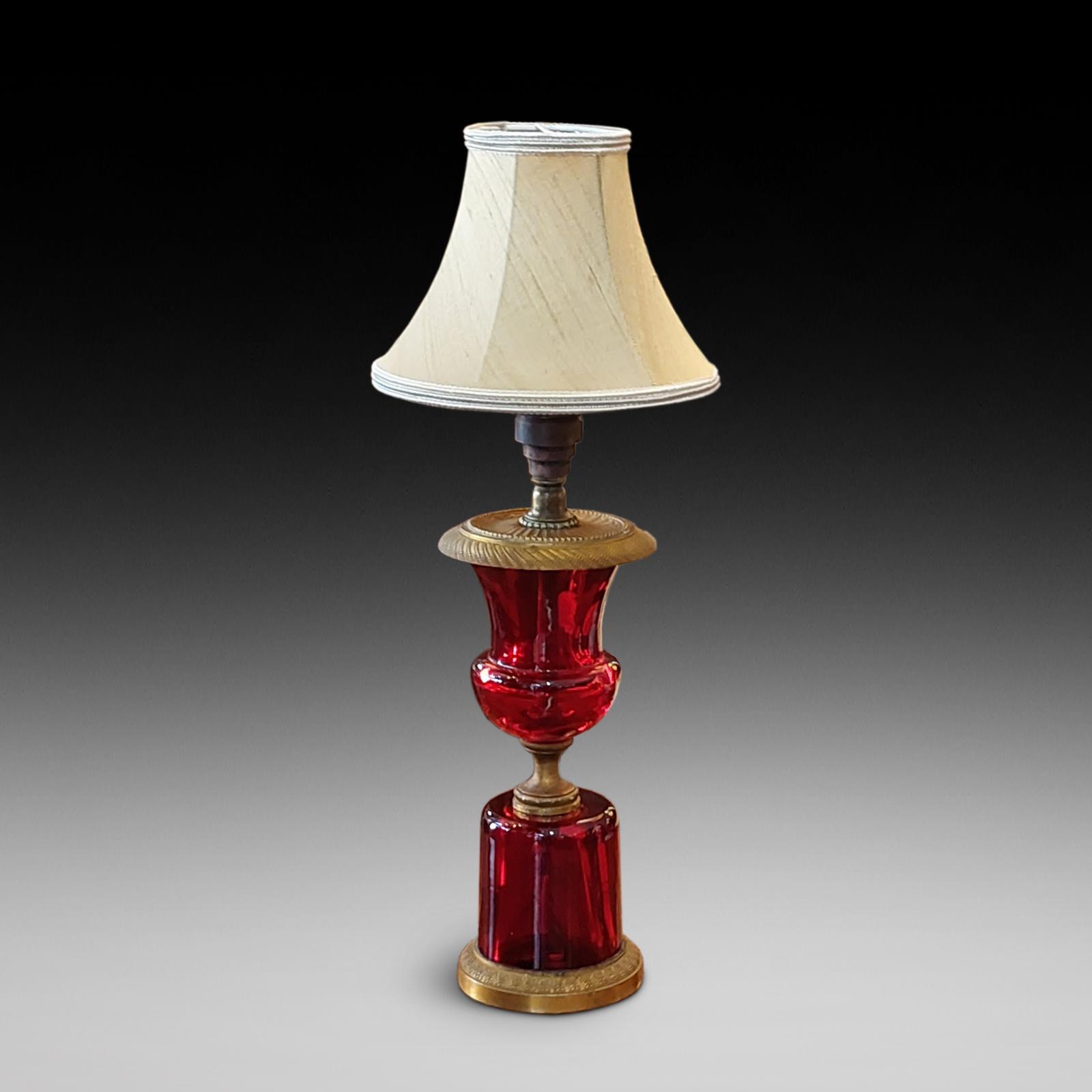 Cranberry Glass and Ormalu Table Lamp (1 of 6) Cranberry Glass and Ormalu Table Lamp (1 of 6)