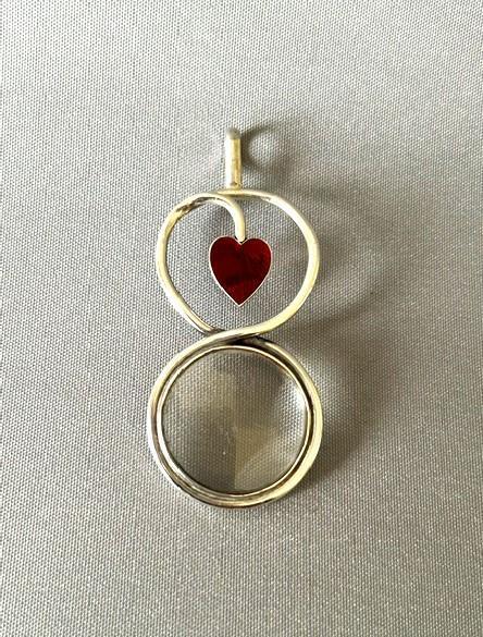 Unusual Silver & Enamel Pendant Quizzing Glass (1 of 5)
