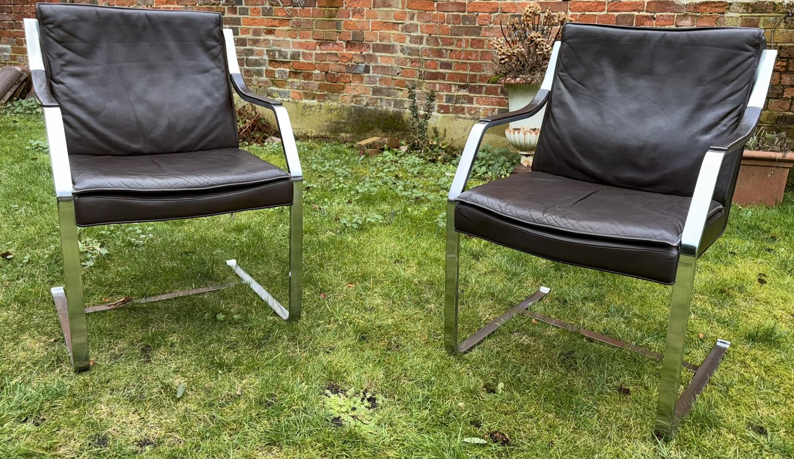 Pair of Mid Century Leather Armchairs (1 of 6)