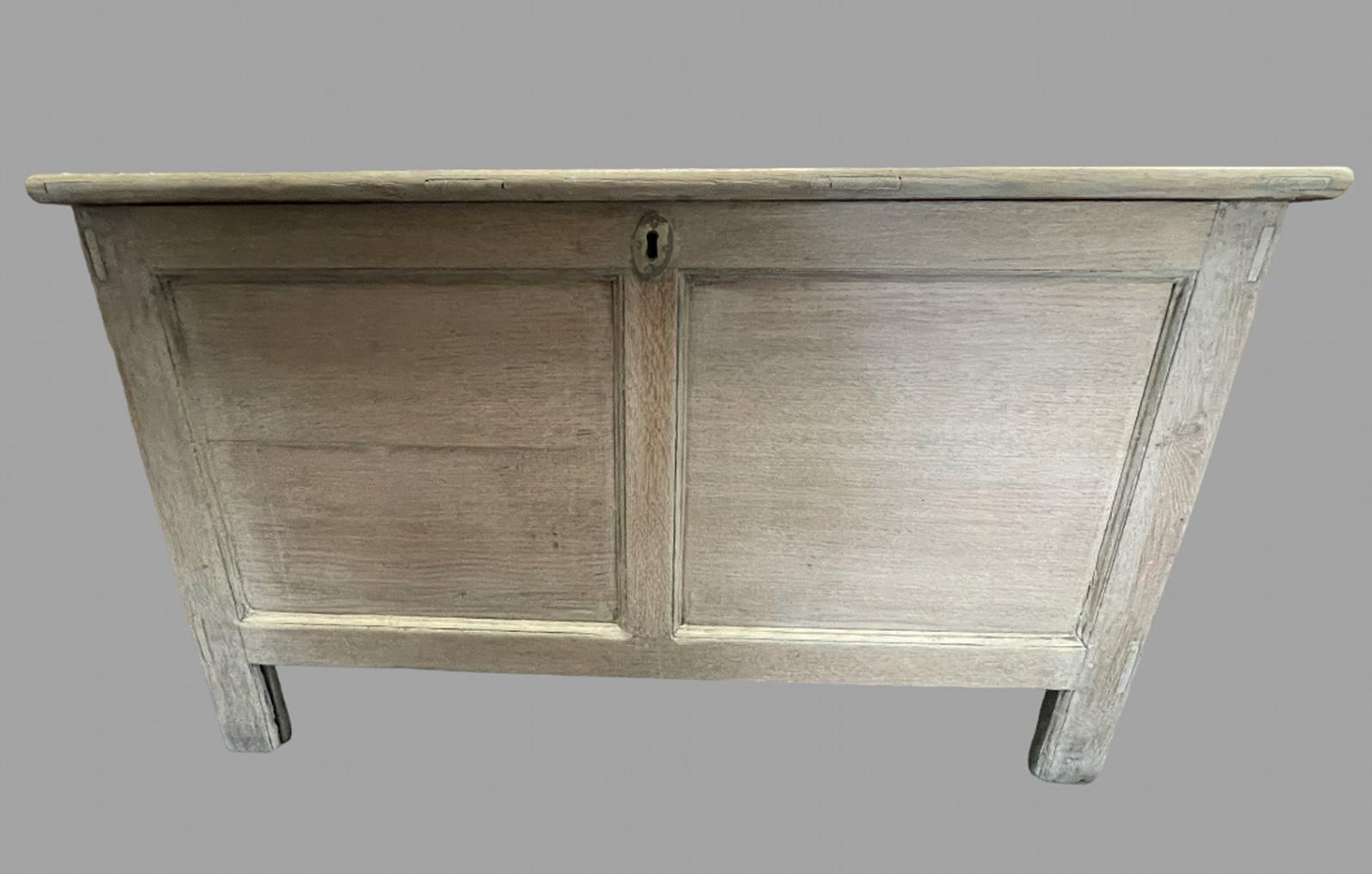 Edwardian Stripped & Washed Oak Coffer (1 of 5)