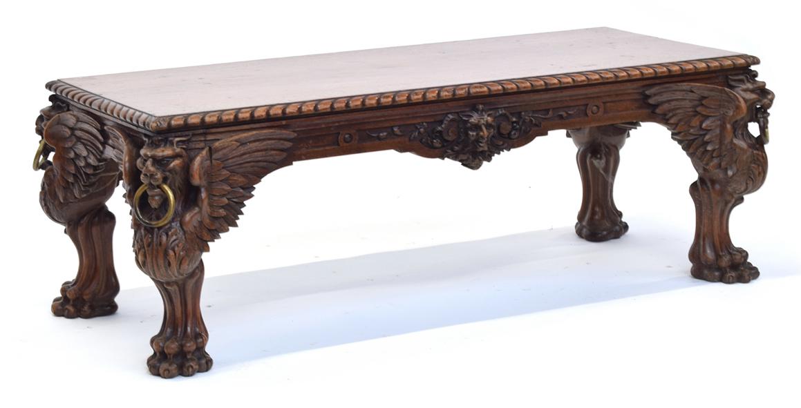 Window Seat - Antique Window Seat Carved Wood Venetian Attributed to Master Carver Valentino Panciera Besarel 19th Century (1 of 2)