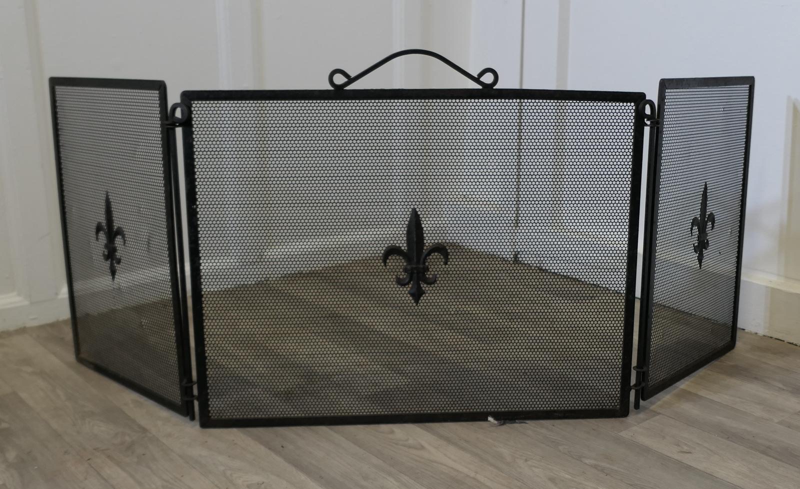 Arts & Crafts Folding Fire Guard / Spark Screen (1 of 6)