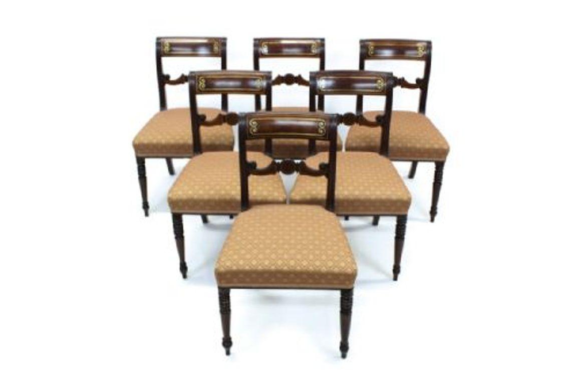 Set of 7 Regency Mahogany Dining Chairs (1 of 6)