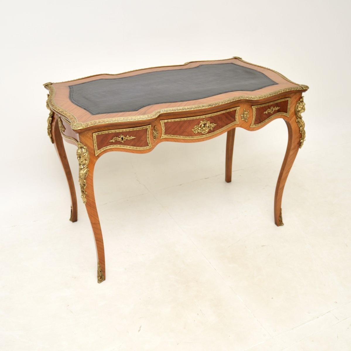 French Leather Top Bureau Plat Desk (1 of 12) French Leather Top Bureau Plat Desk (1 of 12)