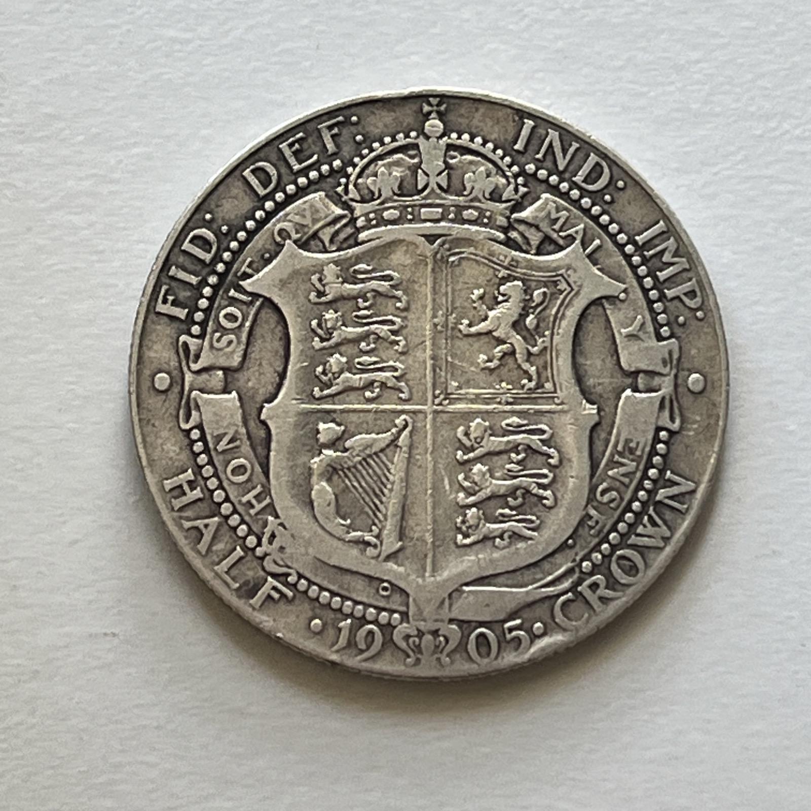 Edward VII - Silver 1905 Halfcrown (1 of 14)