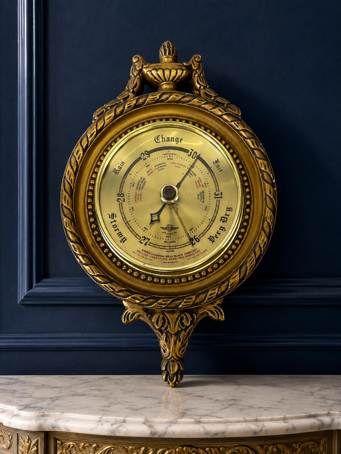 Barometer Vintage French Wall Weather Station Thermometer (1 of 7) Barometer Vintage French Wall Weather Station Thermometer (1 of 7)