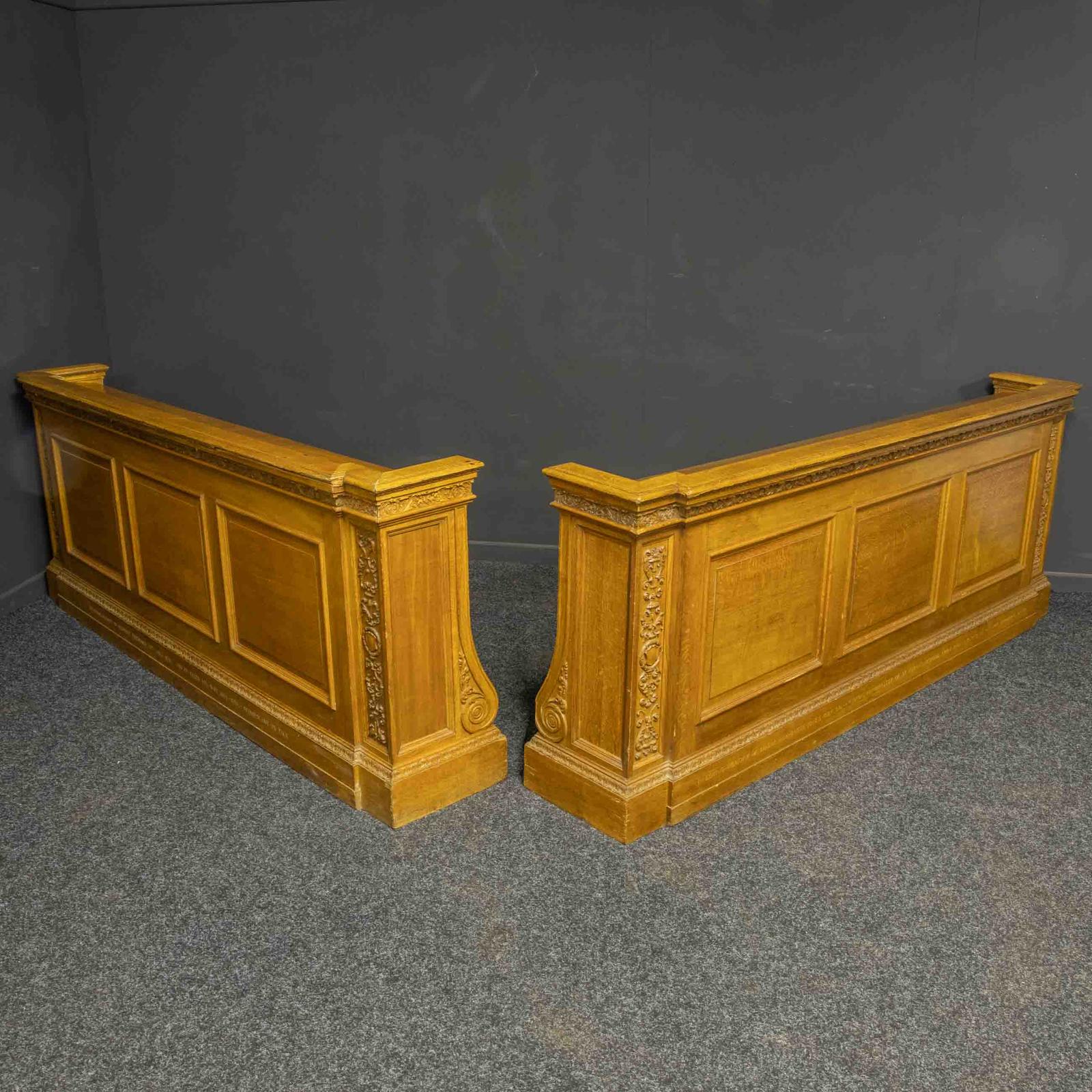 Early 20th Century Pair of Oak Pew Fronts (1 of 18)