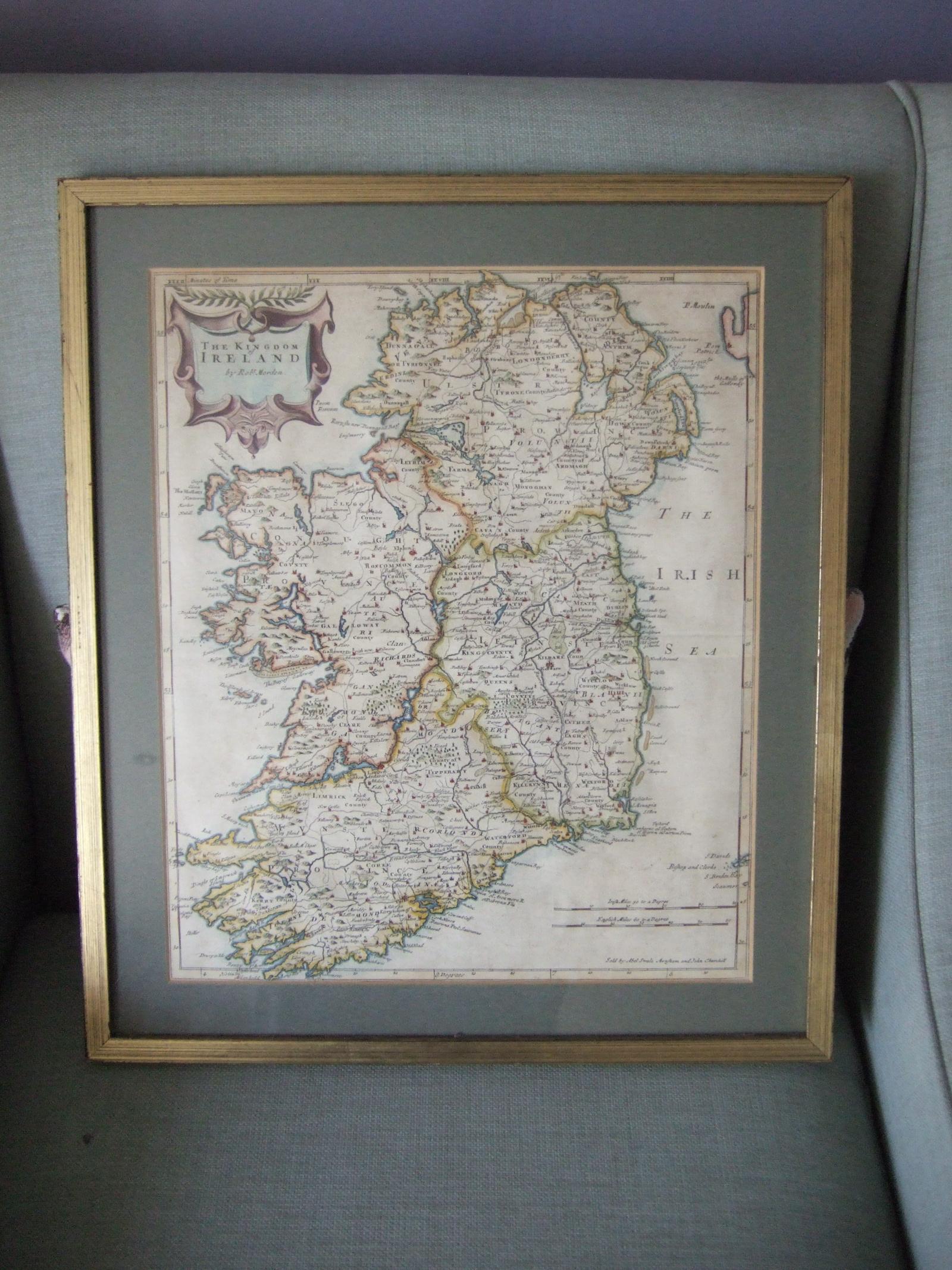 Robert Morden: Map of "The Kingdom of Ireland" (1 of 6) Robert Morden: Map of "The Kingdom of Ireland" (1 of 6)