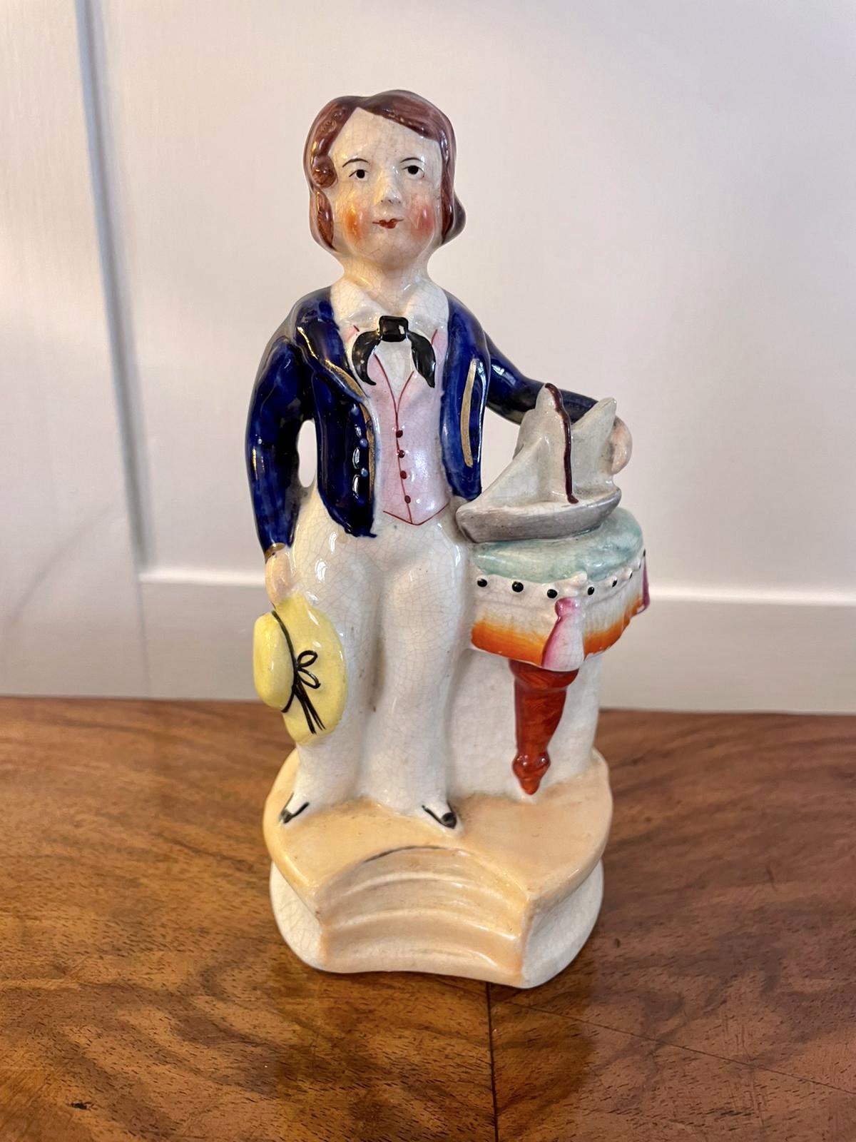 Antique Victorian Staffordshire Flatback Figure (1 of 4) Antique Victorian Staffordshire Flatback Figure (1 of 4)