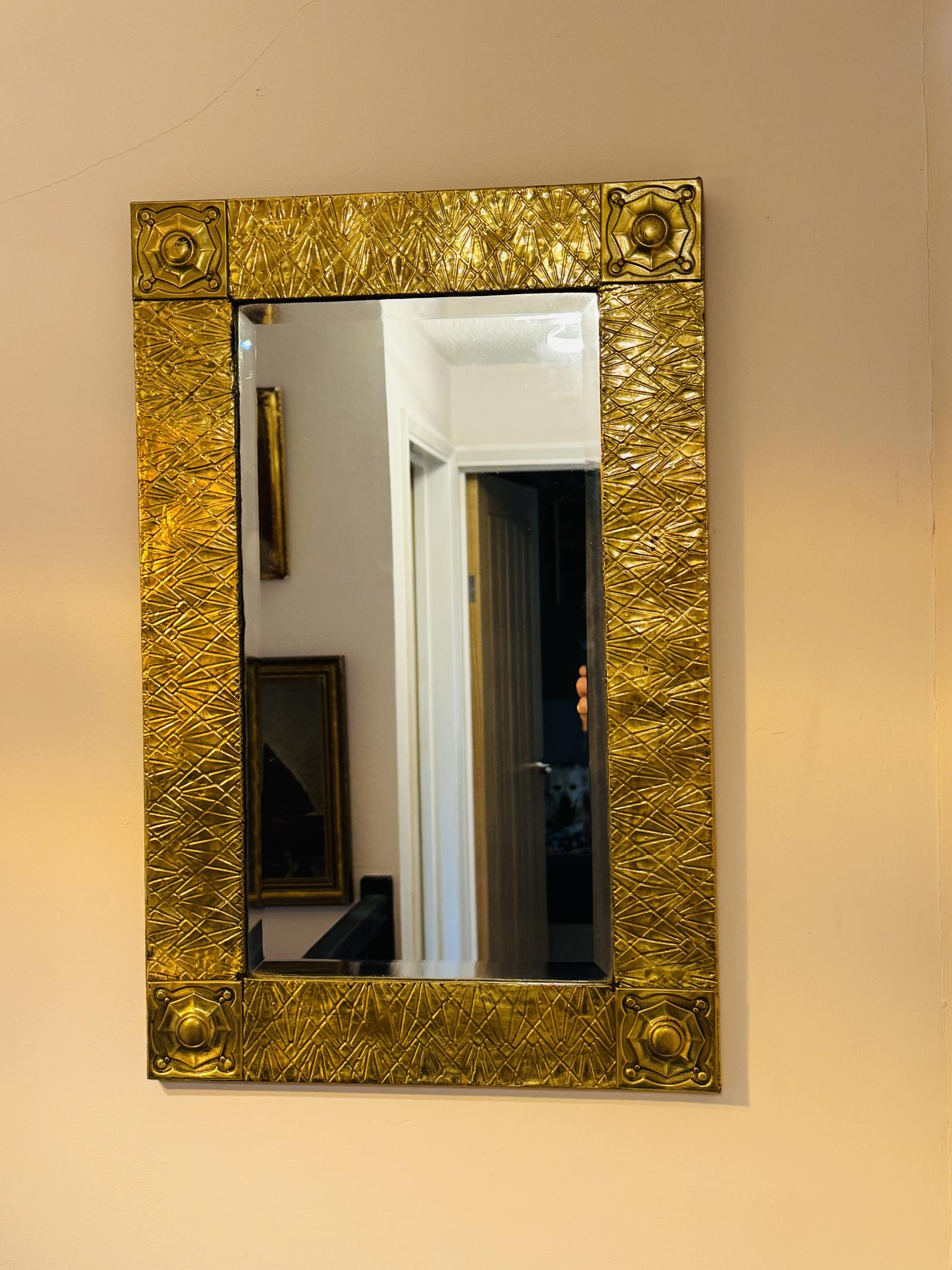 Arts and Crafts Brass Mirror (1 of 5) Arts and Crafts Brass Mirror (1 of 5)