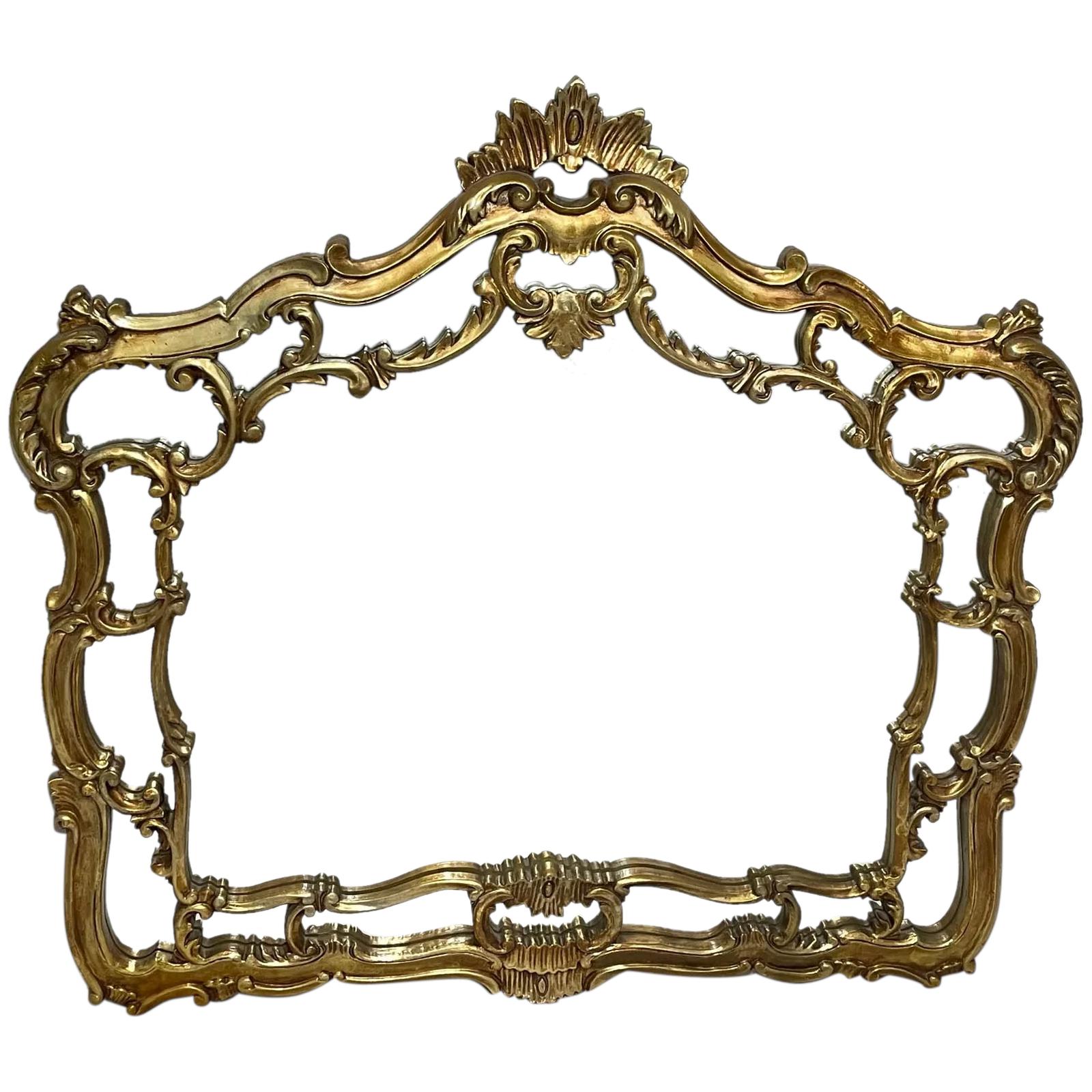 Large French Regency Gilt Pier Glass Acanthus Crown Wall Overmantle Mirror (1 of 13) Large French Regency Gilt Pier Glass Acanthus Crown Wall Overmantle Mirror (1 of 13)
