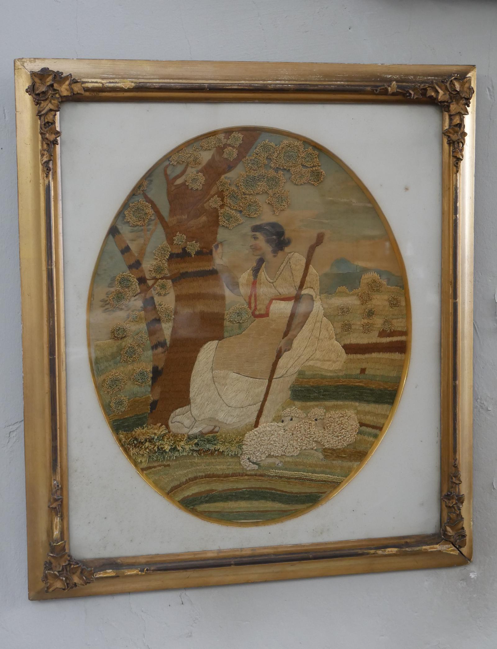 Early 19th Century Crewel Work Embroidery (1 of 12)