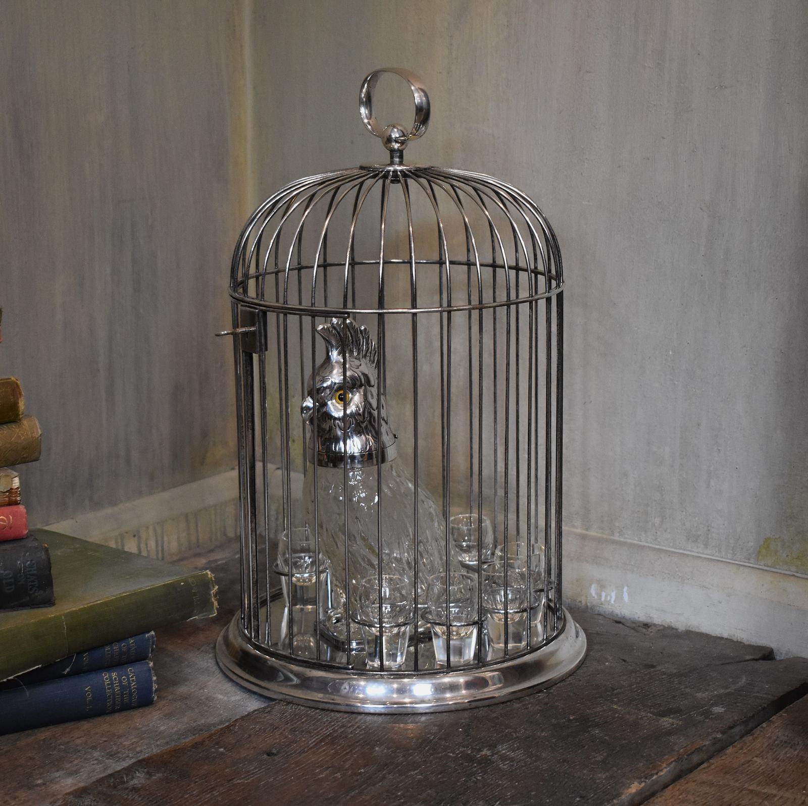 A Very Unusual Silverplate Caged Cockatoo Tantalus (1 of 7) A Very Unusual Silverplate Caged Cockatoo Tantalus (1 of 7)