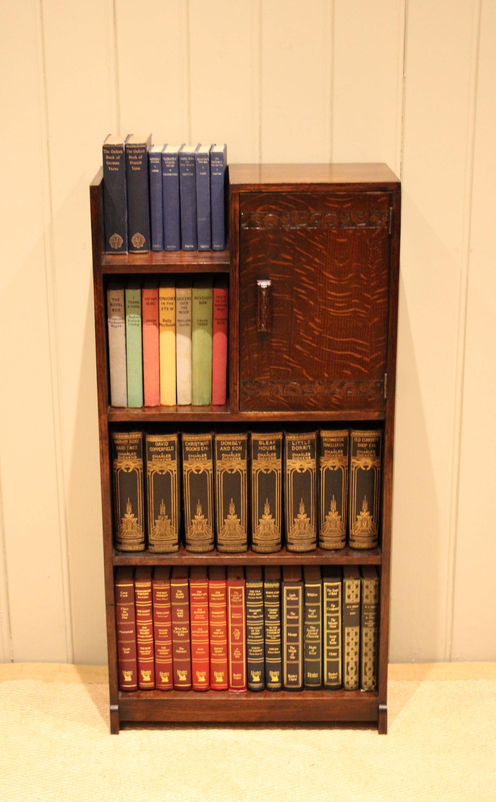 Oak Art Deco Open Bookcase (1 of 14) Oak Art Deco Open Bookcase (1 of 14)