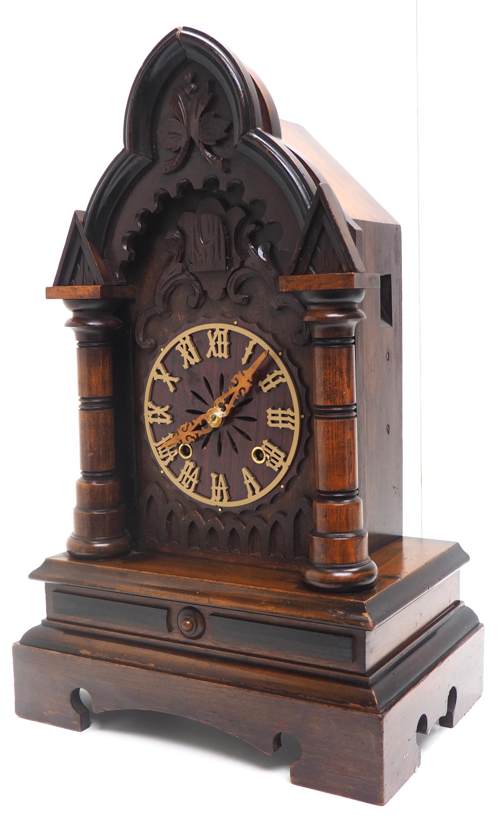 Rare Junghans Cuckoo Mantel Clock German Black Forest Mantle Clock