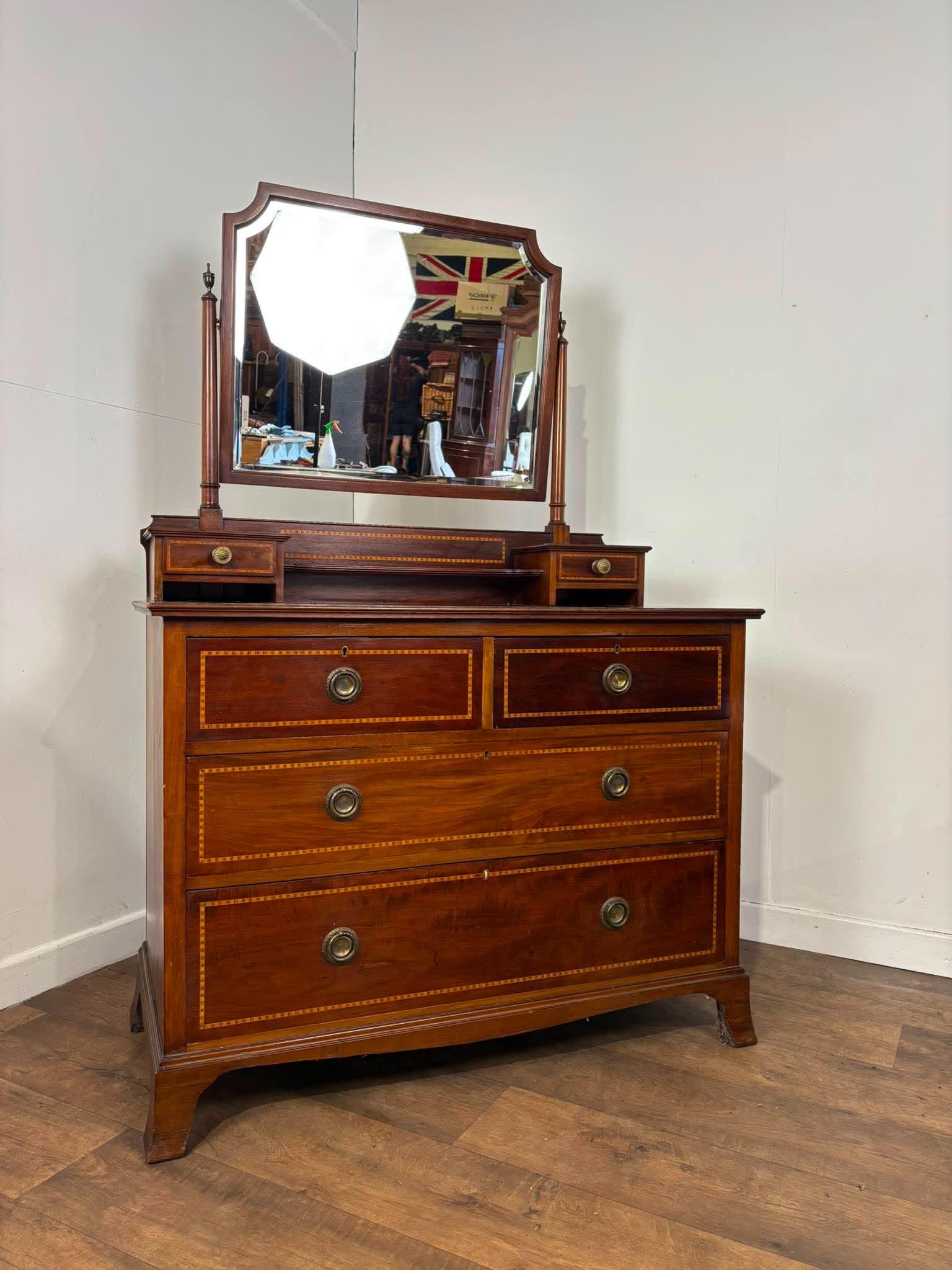 Edwardian Inlaid Mahogany Dressing Table (1 of 12) Edwardian Inlaid Mahogany Dressing Table (1 of 12)