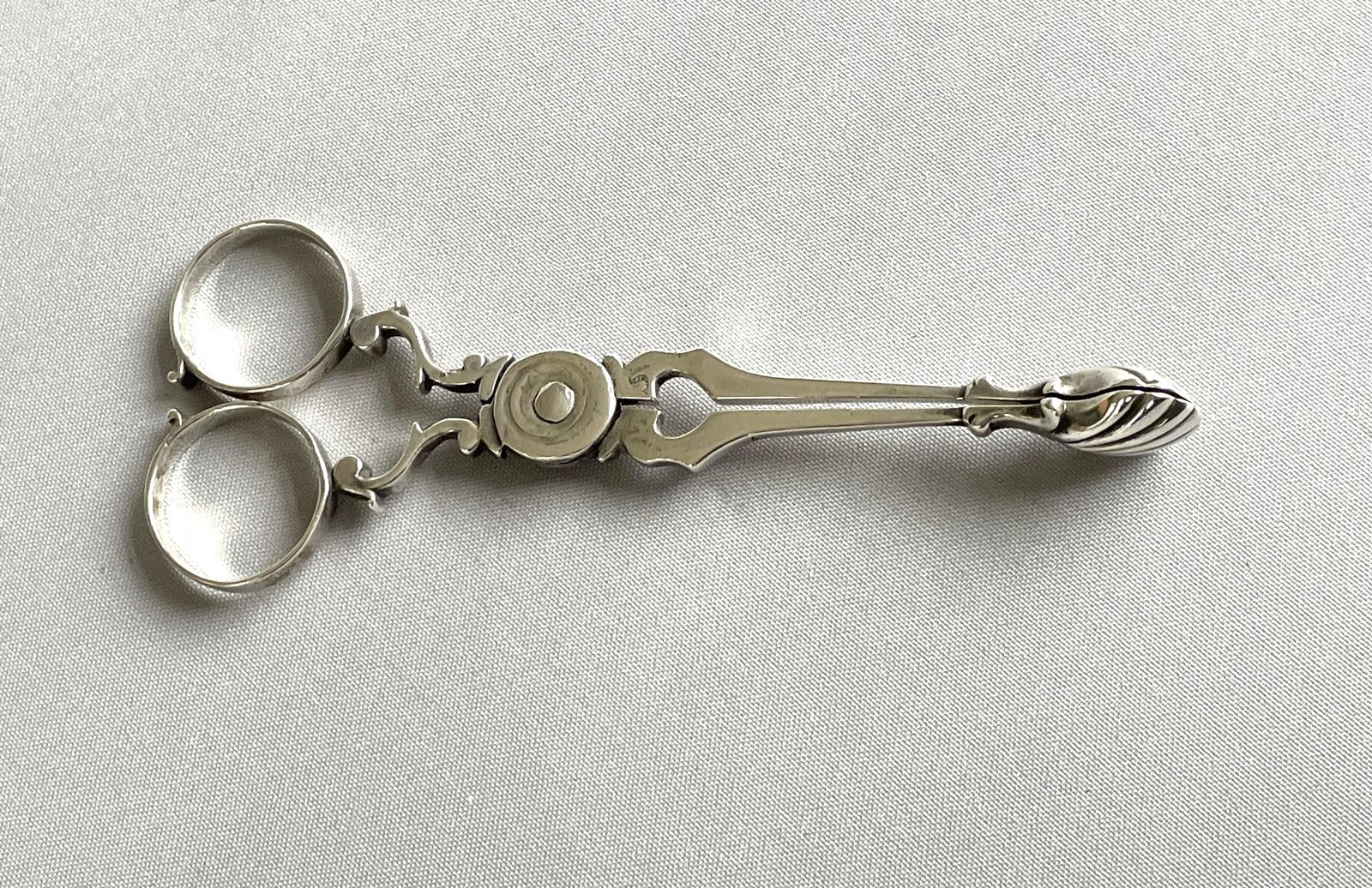 18th Century Pair of Silver Tea Tongs (1 of 6)