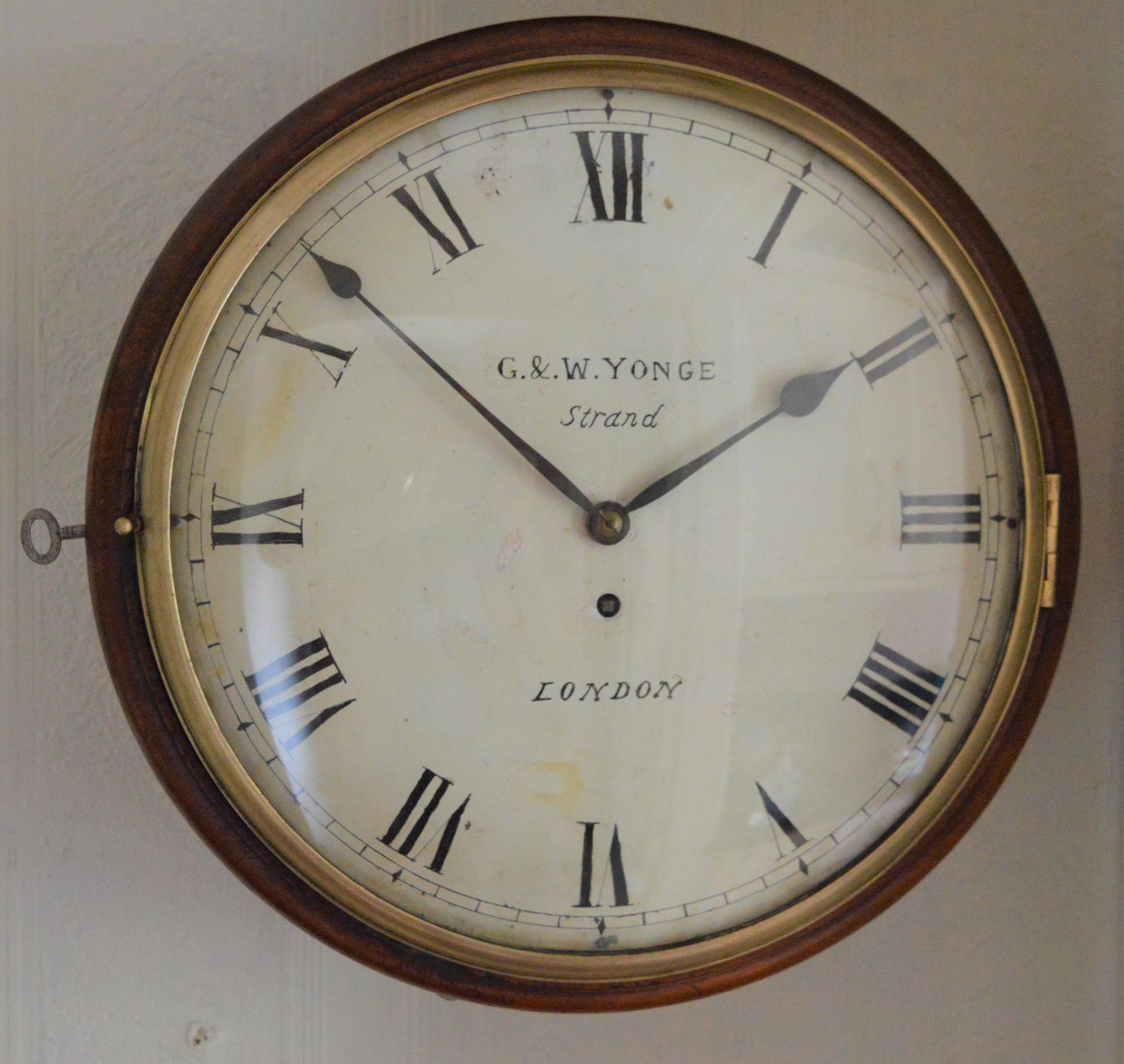 Younge The Strand London Fusee Convex Wall Clock (1 of 6) Younge The Strand London Fusee Convex Wall Clock (1 of 6)