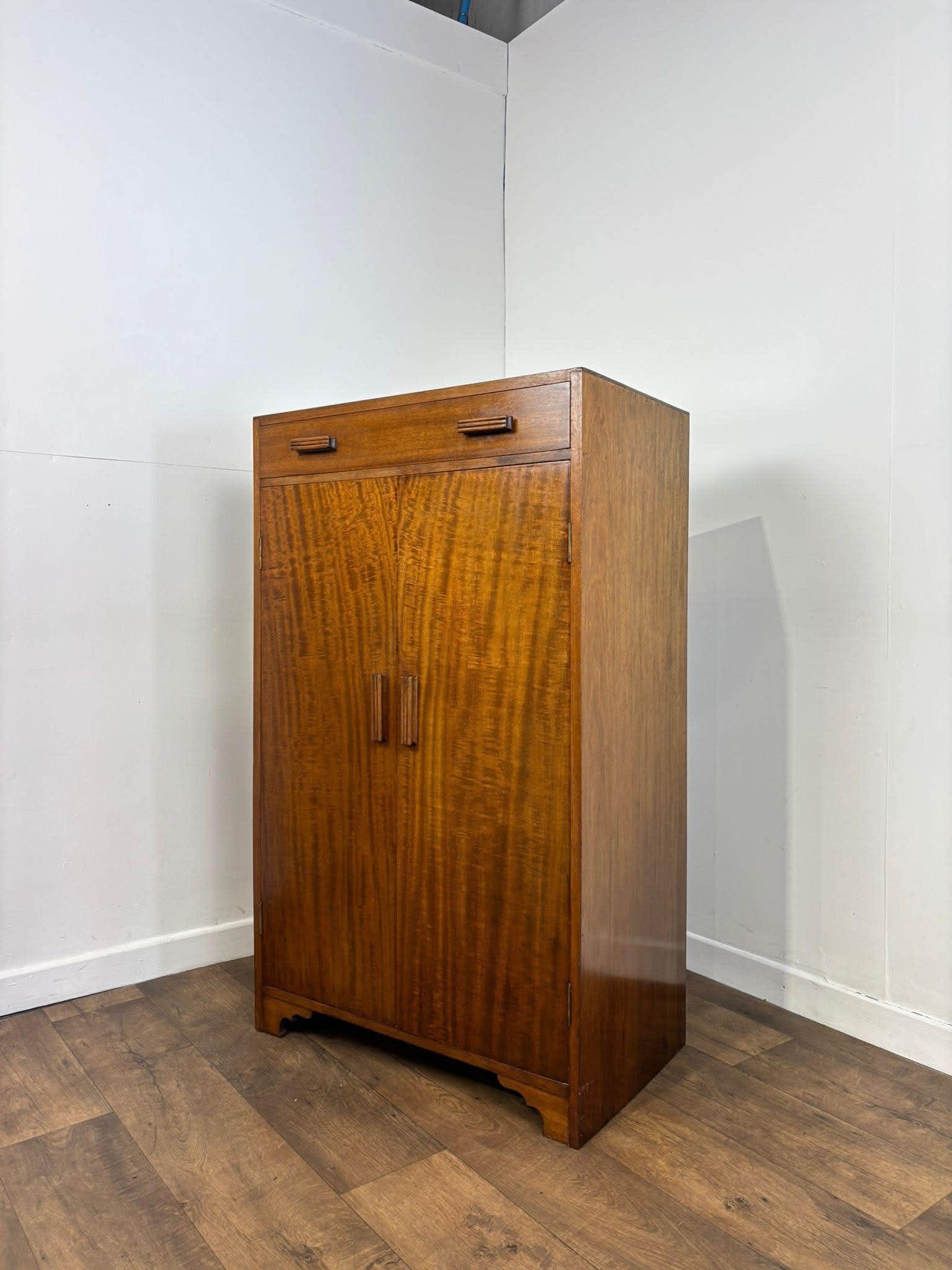 Vintage Oak Tallboy Wardrobe with Drawer Over Cupboard (1 of 15) Vintage Oak Tallboy Wardrobe with Drawer Over Cupboard (1 of 15)