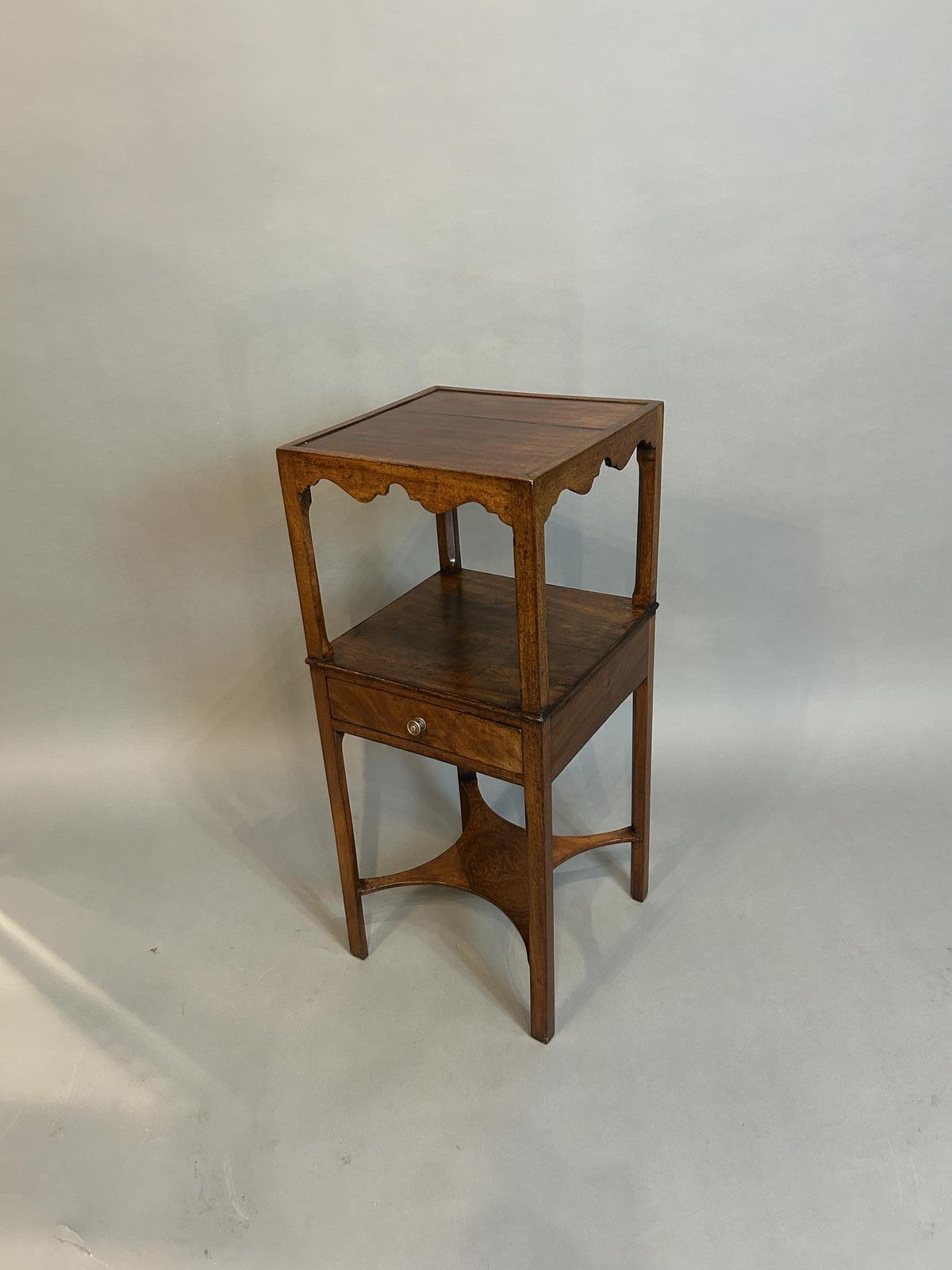 George III Mahogany Night Stand (1 of 9)