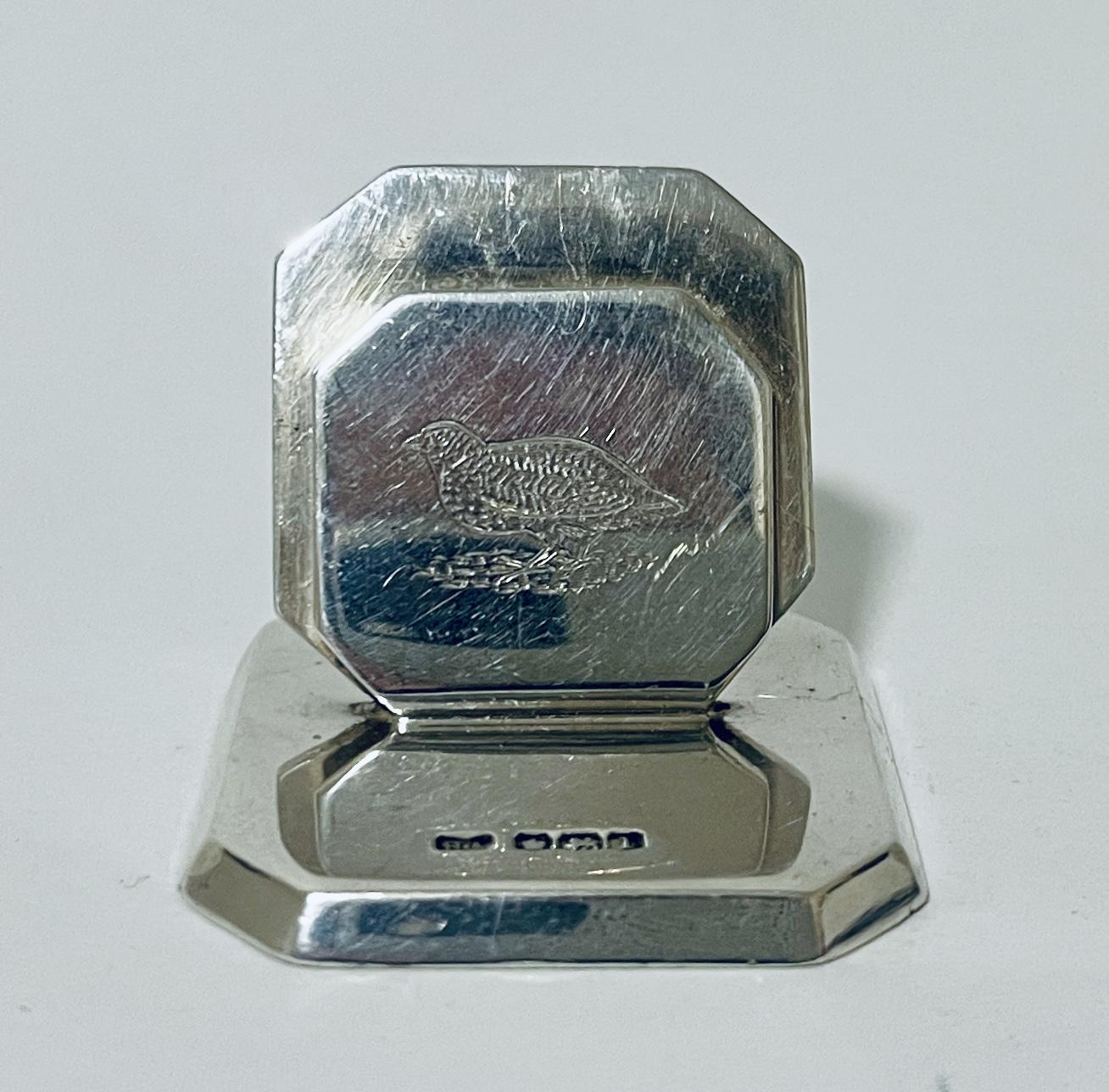 Antique Silver Partridge Menu Card Holder (1 of 10)