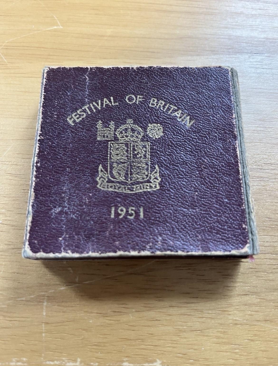Festival of Britain 1951 in Purple Box (5 Shilling Piece) (1 of 5)